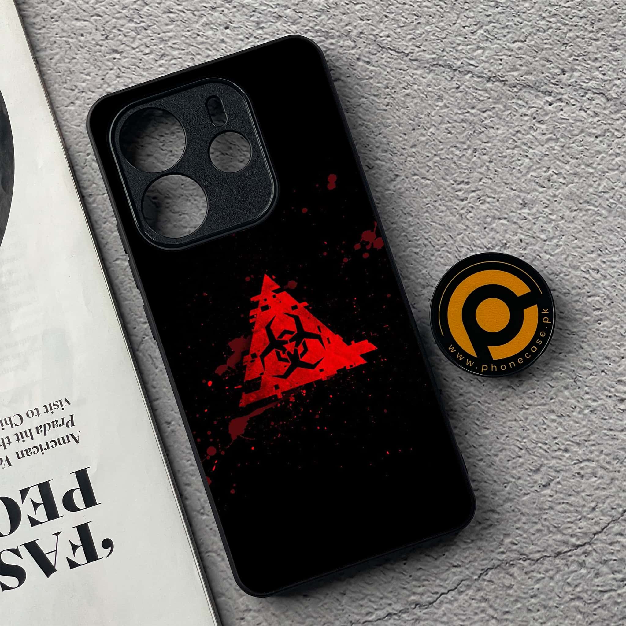 Xiaomi Redmi Note 14 - Biohazard Sign Series - Premium Printed Glass soft Bumper shock Proof Case