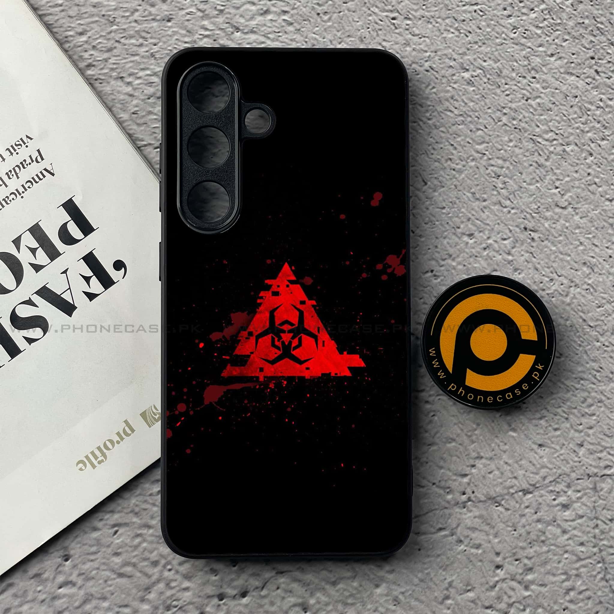 Samsung Galaxy S25 FE - Biohazard Sign Series - Premium Metal Printed soft Bumper shock Proof Case