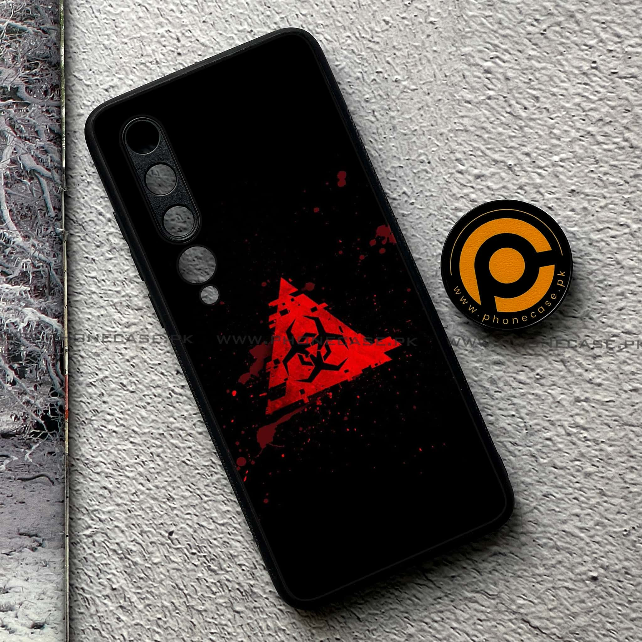 Xiaomi Mi 10 - Biohazard Sign Series - Premium Printed Glass soft Bumper shock Proof Case