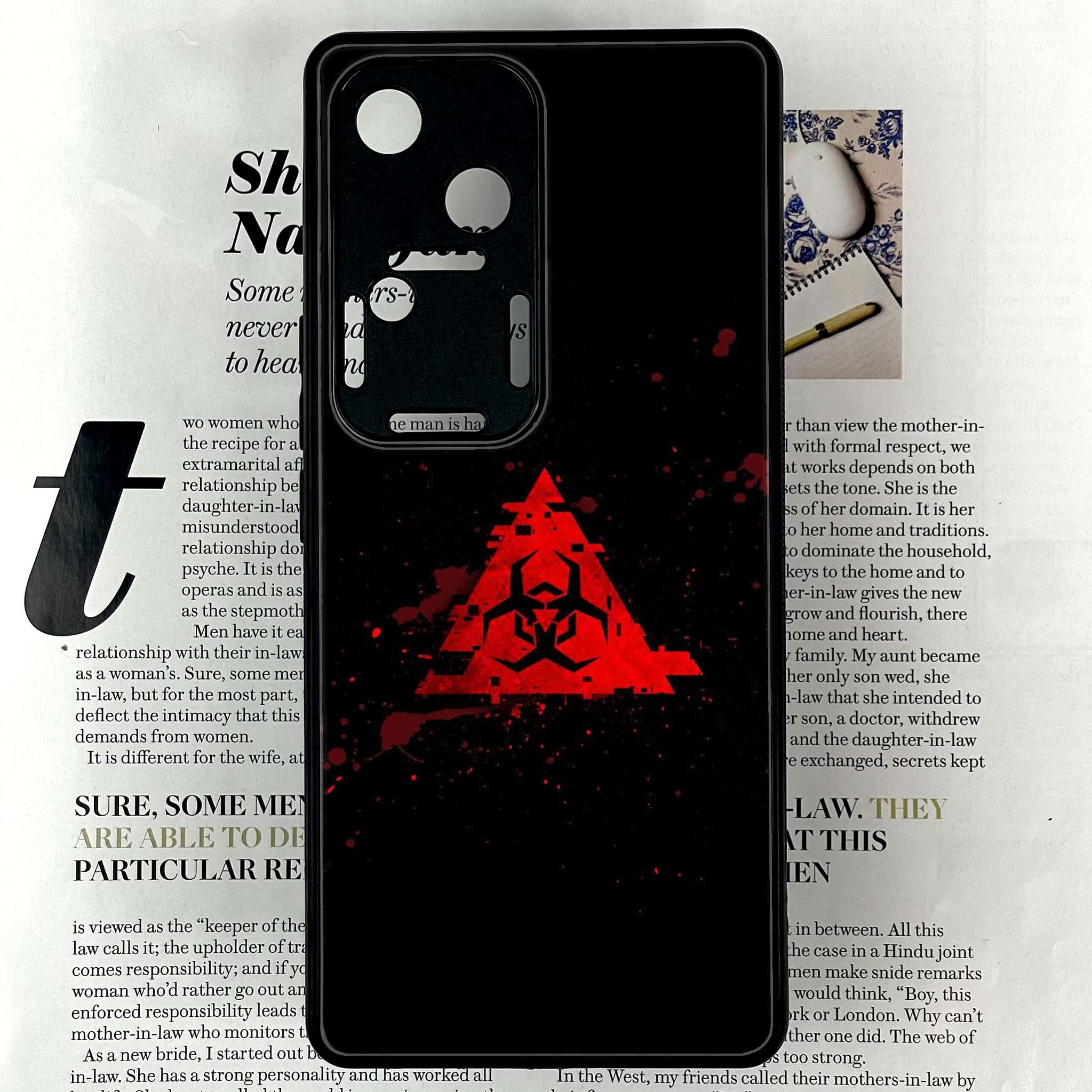 Vivo V30 - Biohazard Sign Series - Premium Printed Glass soft Bumper shock Proof Case