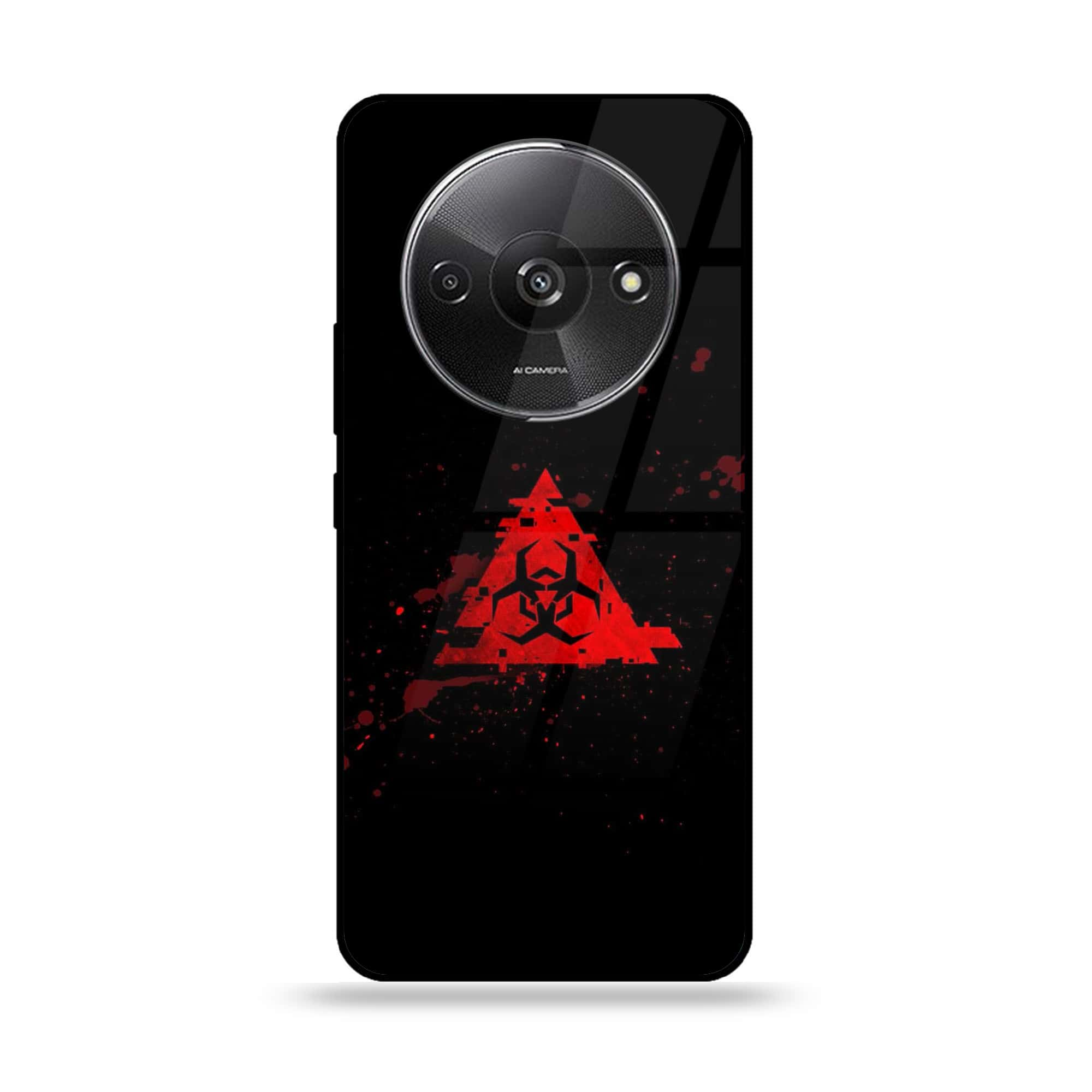 Xiaomi Redmi A3 - Biohazard Sign Series - Premium Printed Glass soft Bumper shock Proof Case