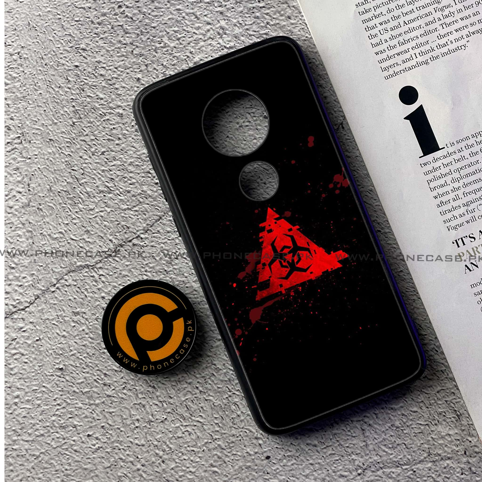 Moto G7 - Biohazard Sign Series - Premium Printed Glass soft Bumper shock Proof Case