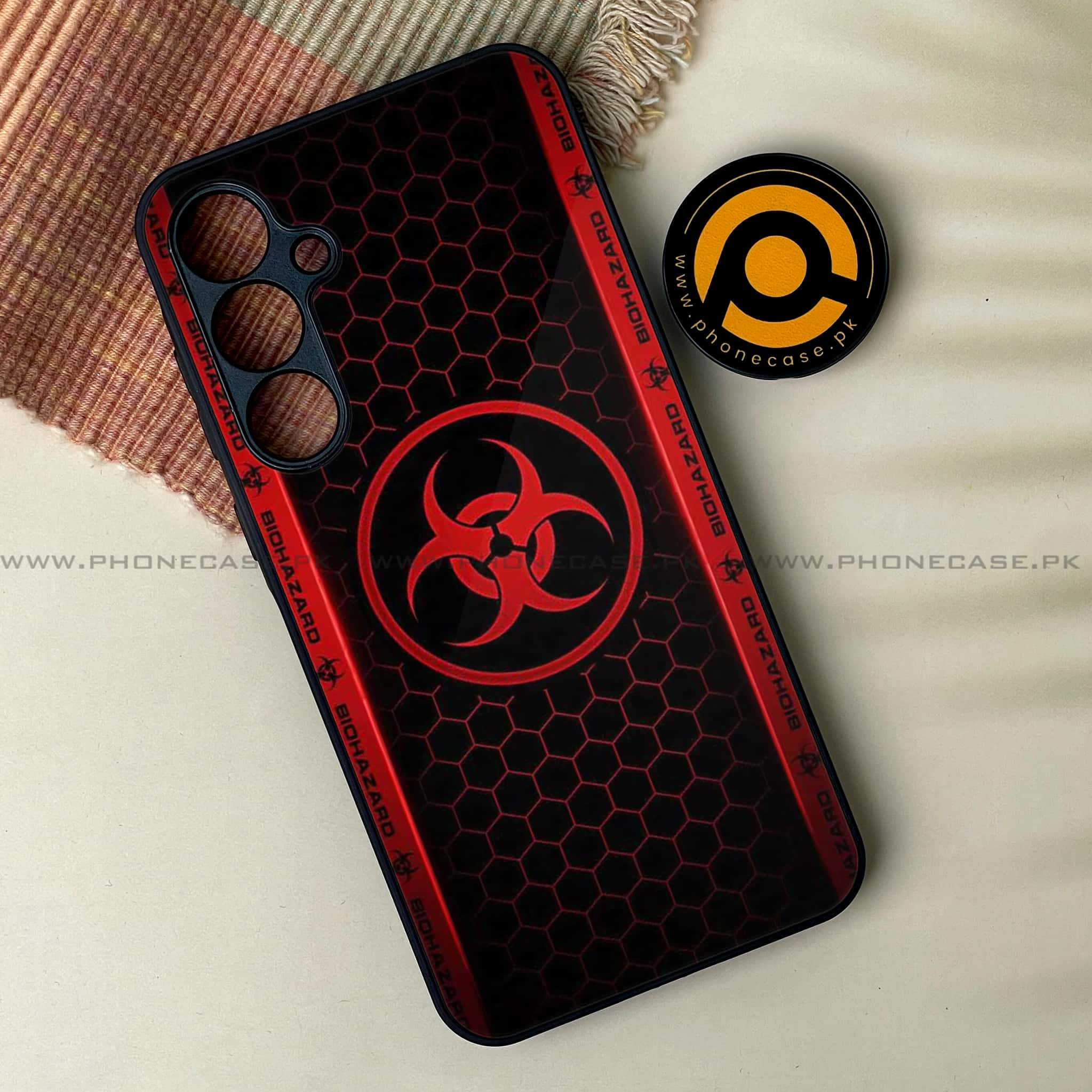 Galaxy A35 5G - Biohazard Sign Series - Premium Printed Glass soft Bumper shock Proof Case