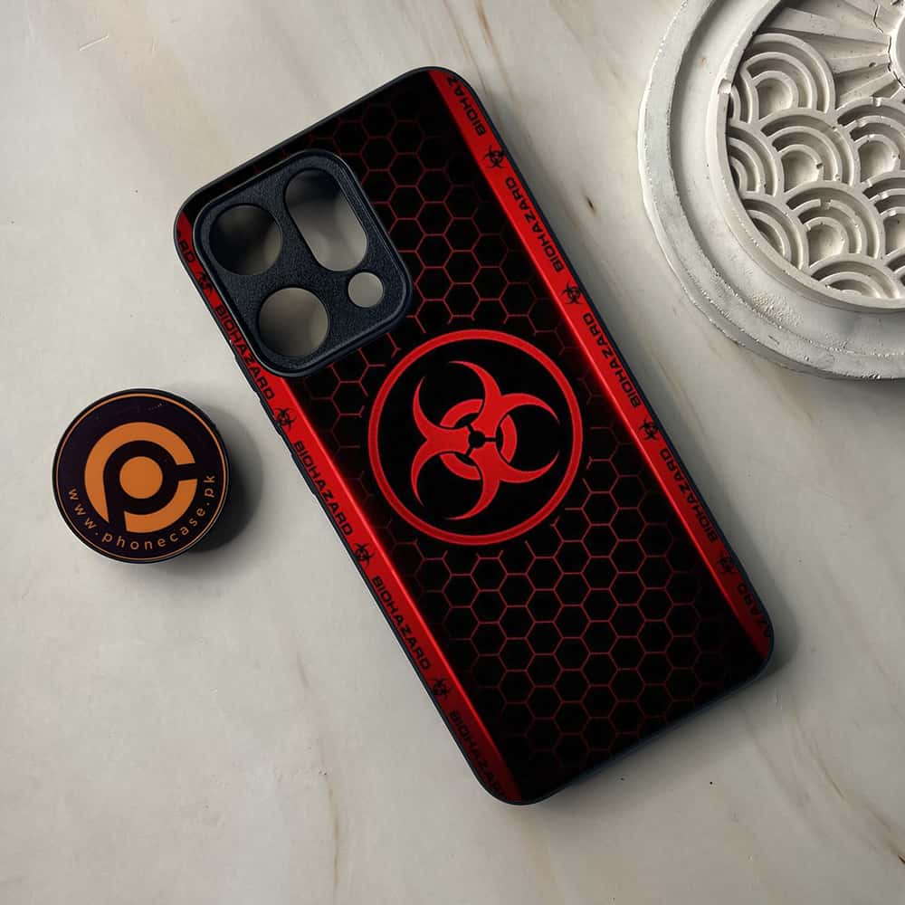 Oppo Reno 14 5G - Biohazard Sign Series - Premium Metal Printed soft Bumper shock Proof Case