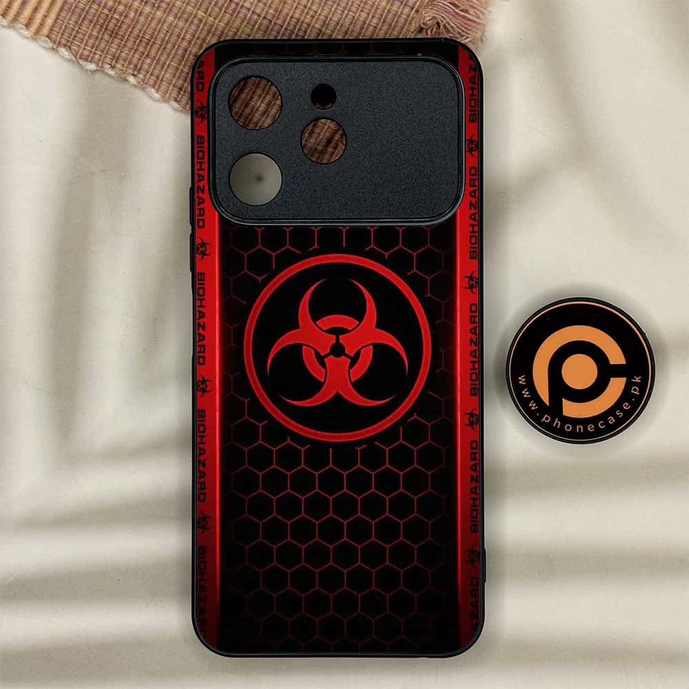 Tecno Spark 40 - Biohazard Sign Series - Premium Metal Printed soft Bumper shock Proof Case