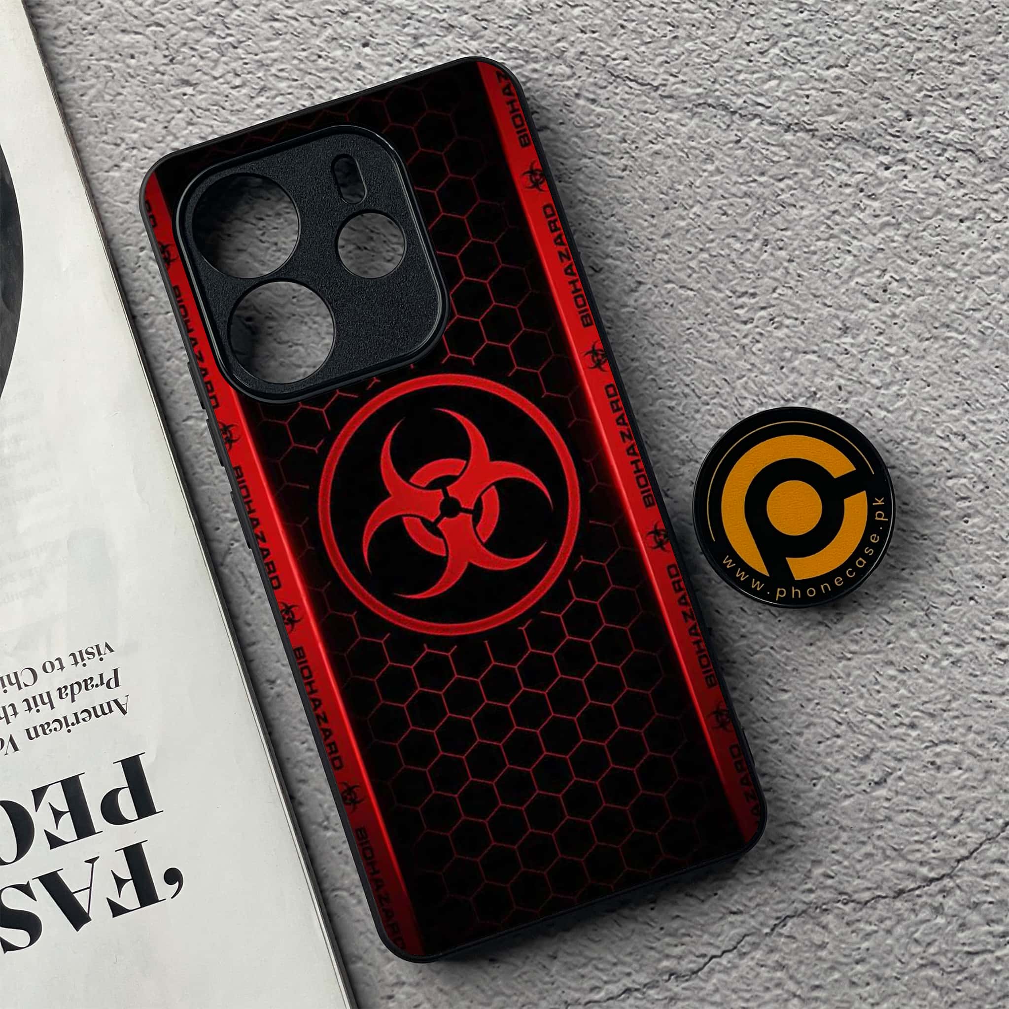 Xiaomi Redmi Note 14 - Biohazard Sign Series - Premium Printed Glass soft Bumper shock Proof Case