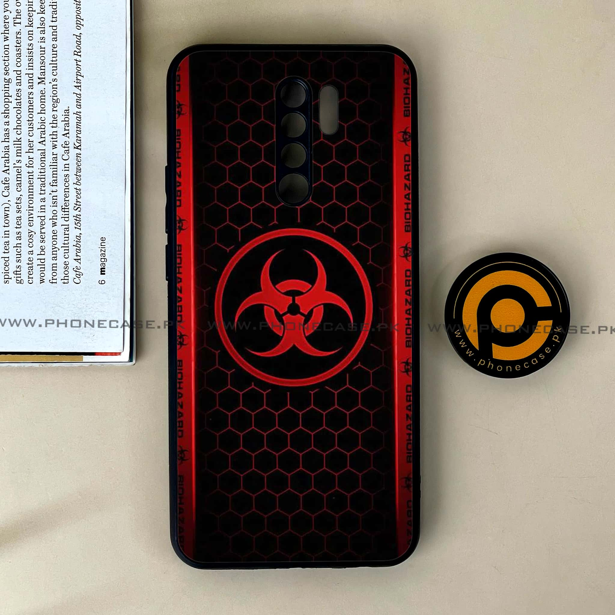 Xiaomi Redmi 9 - Biohazard Sign Series - Premium Printed Glass soft Bumper shock Proof Case