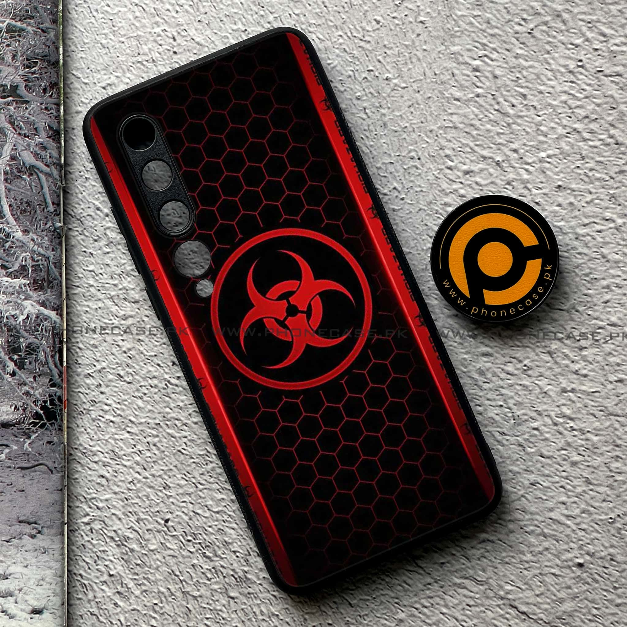 Xiaomi Mi 10 - Biohazard Sign Series - Premium Printed Glass soft Bumper shock Proof Case