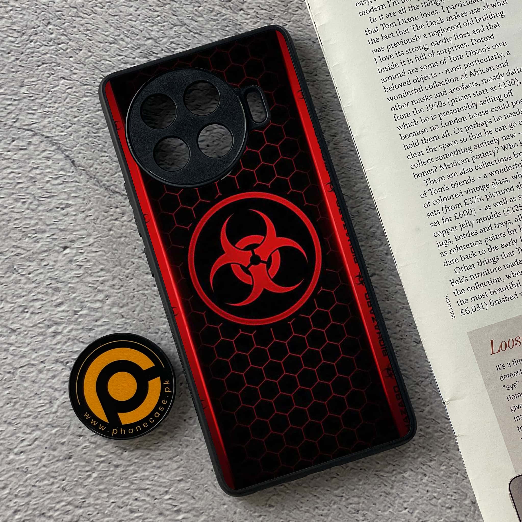 Tecno Spark 20 pro plus - Biohazard Sign Series - Premium Printed Glass soft Bumper shock Proof Case