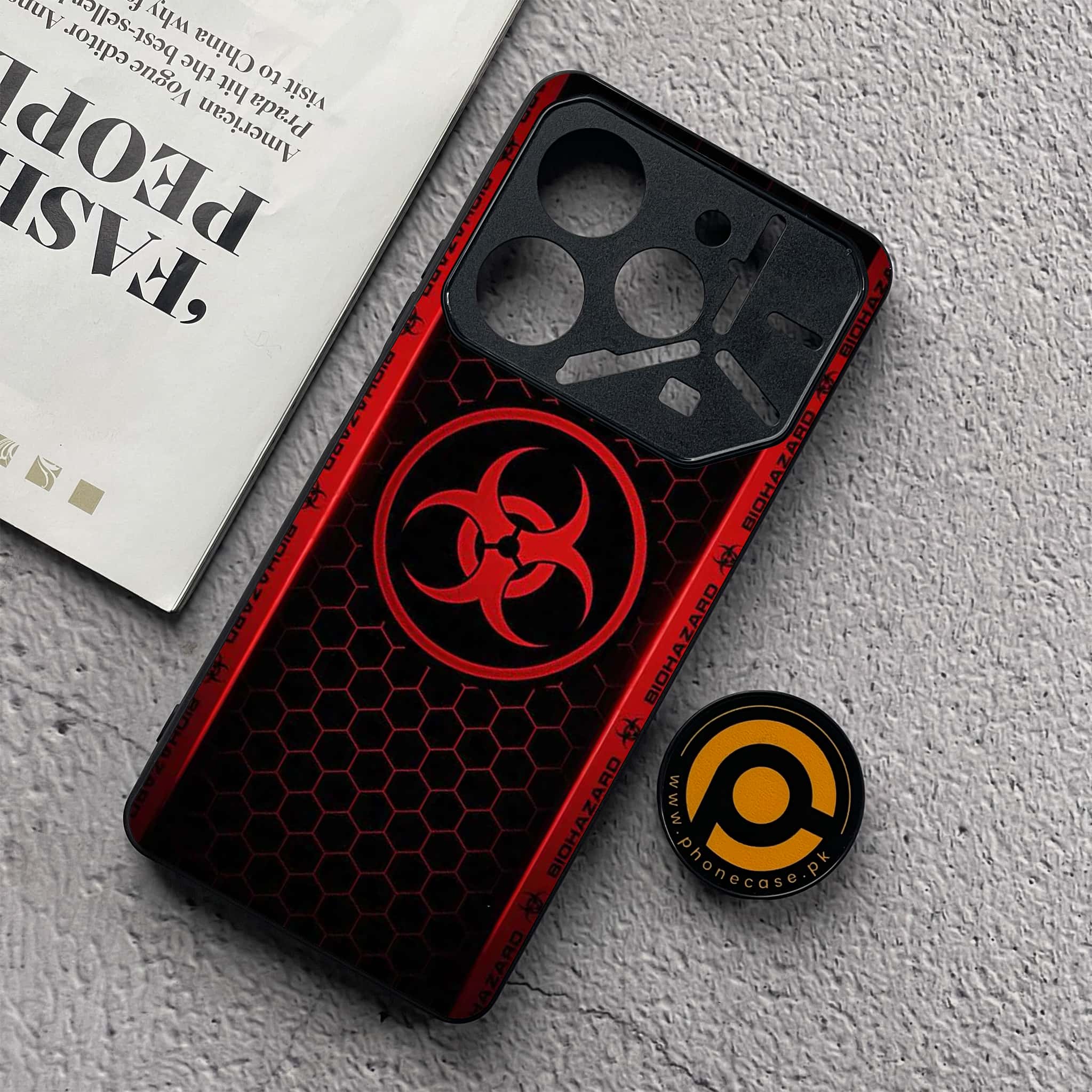 Tecno Pova 6 Neo - Biohazard Sign Series - Premium Metal  Printed soft Bumper shock Proof Case