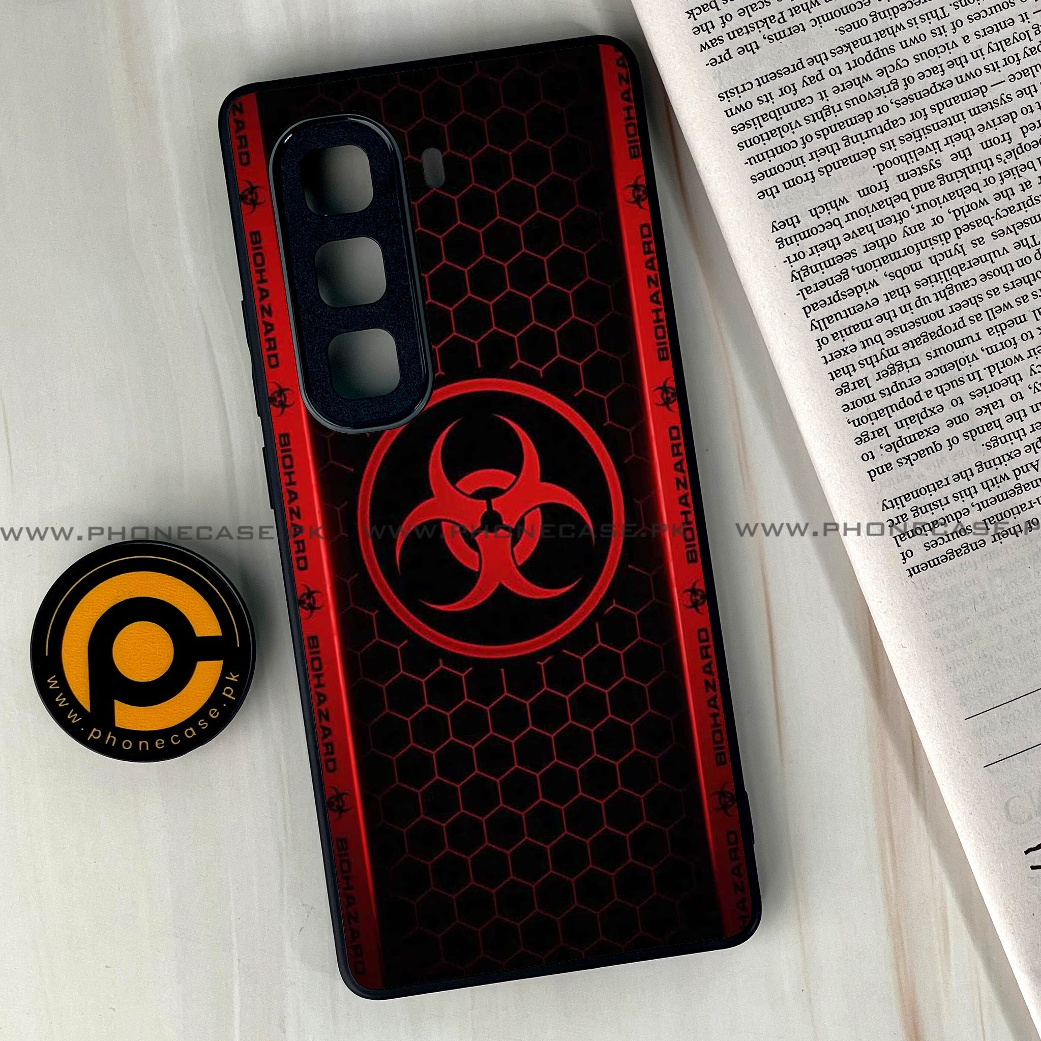 Infinix Hot 60 Pro Plus -  Biohazard Sign Series - Premium Metal Printed soft Bumper shock Proof Case