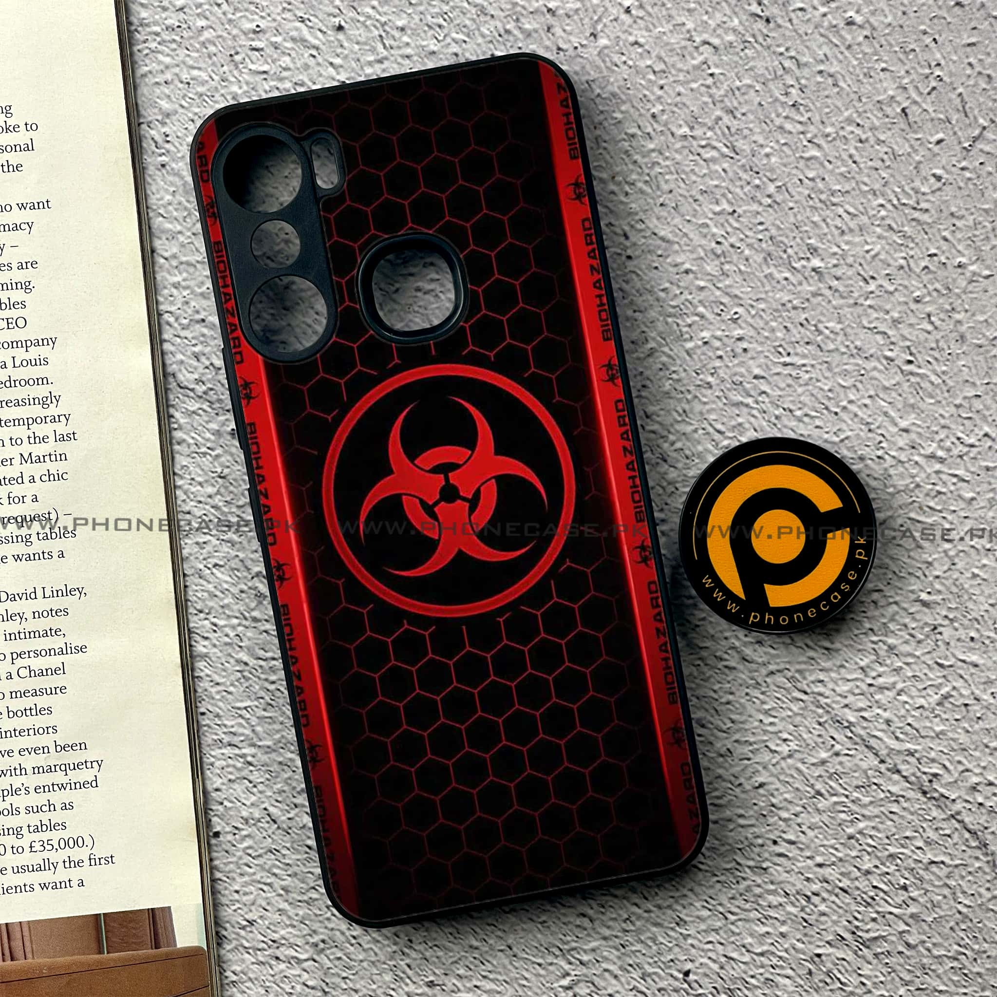 Infinix Hot 12 Pro - Biohazard Sign Series - Premium Printed Glass soft Bumper shock Proof Case