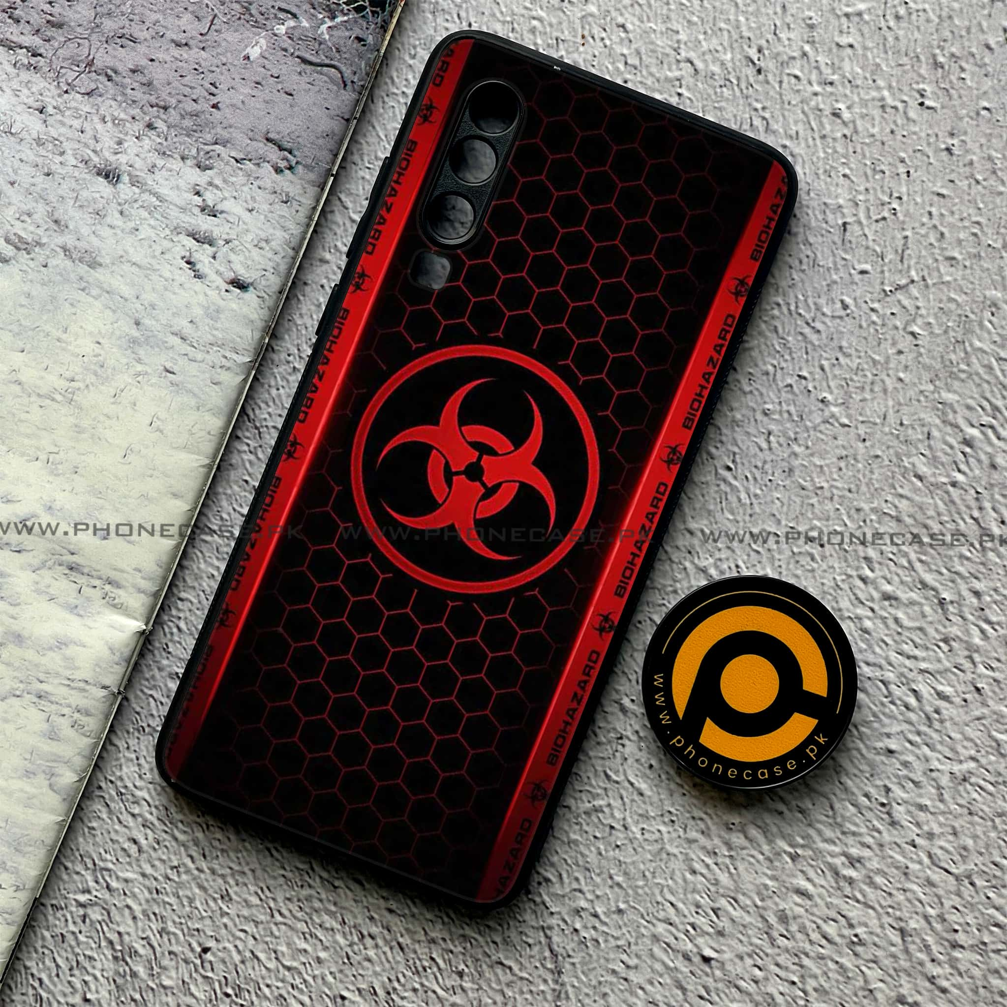 Huawei P30 - Biohazard Sign Series - Premium Printed Glass soft Bumper shock Proof Case