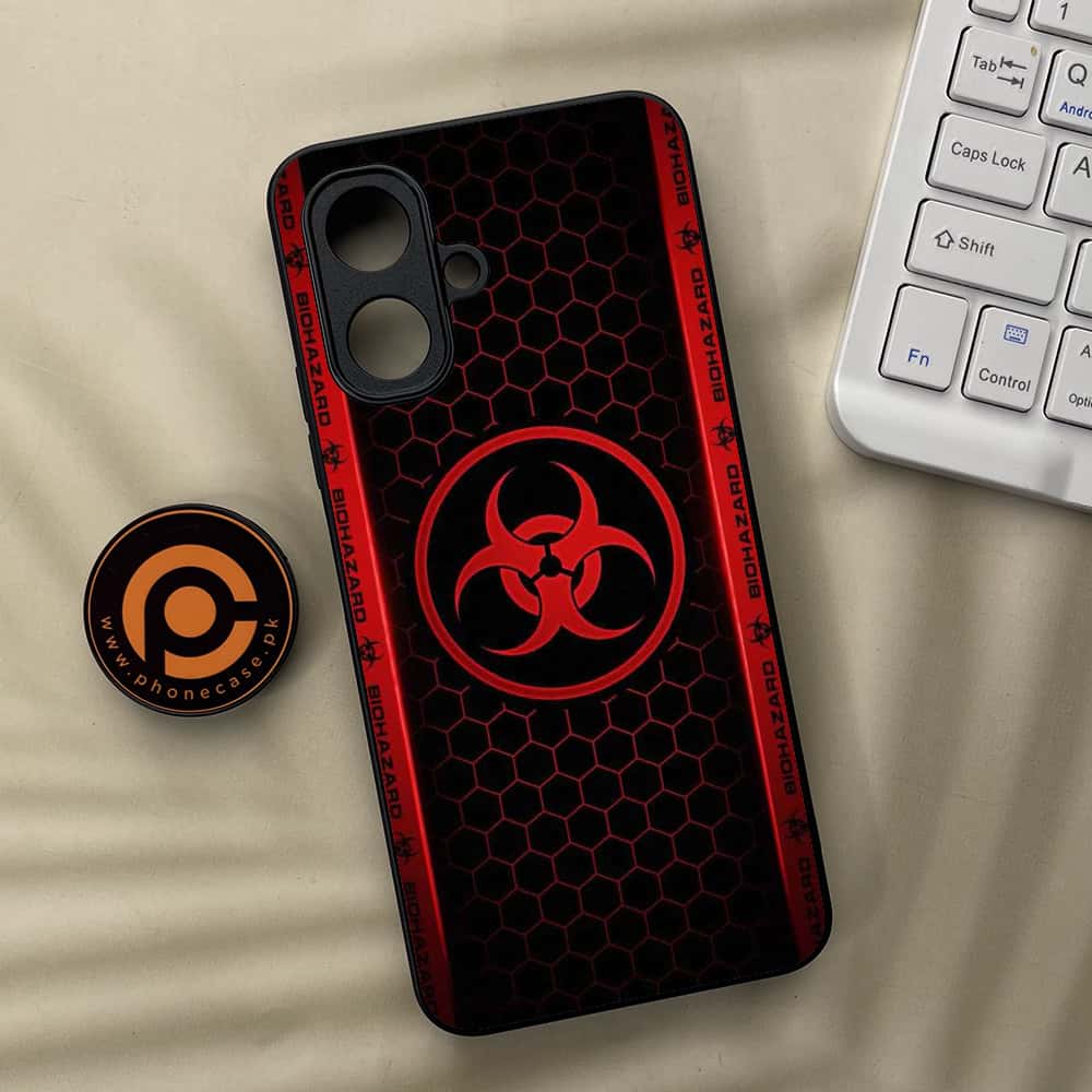 Tecno Spark Go 2 - Biohazard Sign Series - Premium Metal Printed soft Bumper Shock Proof Case
