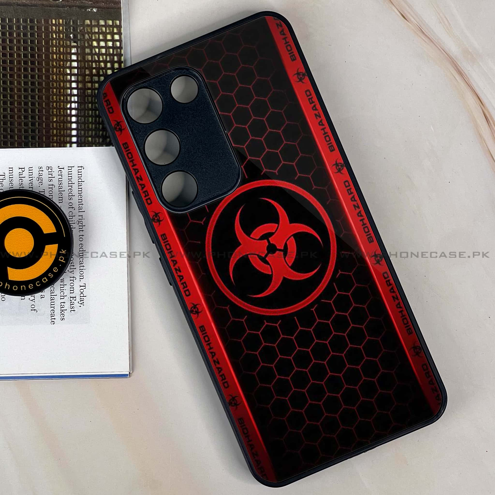 Vivo Y100 - Biohazard Sign Series - Premium Printed Glass soft Bumper shock Proof Case