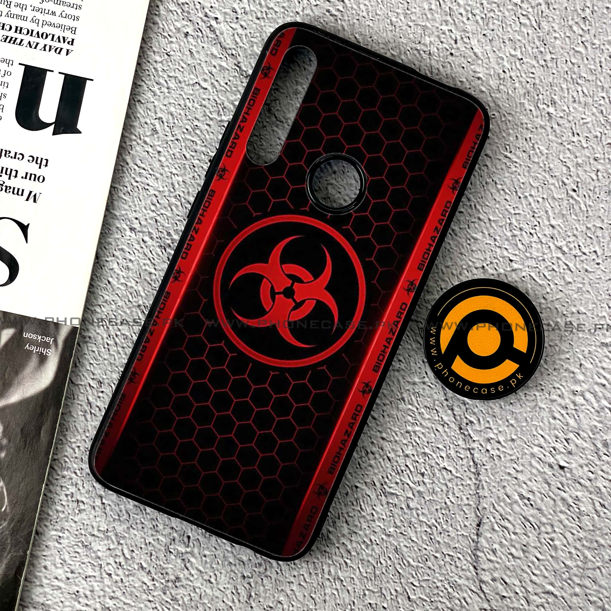 Huawei Y9 Prime (2019) - Biohazard Sign Series - Premium Printed Glass soft Bumper shock Proof Case