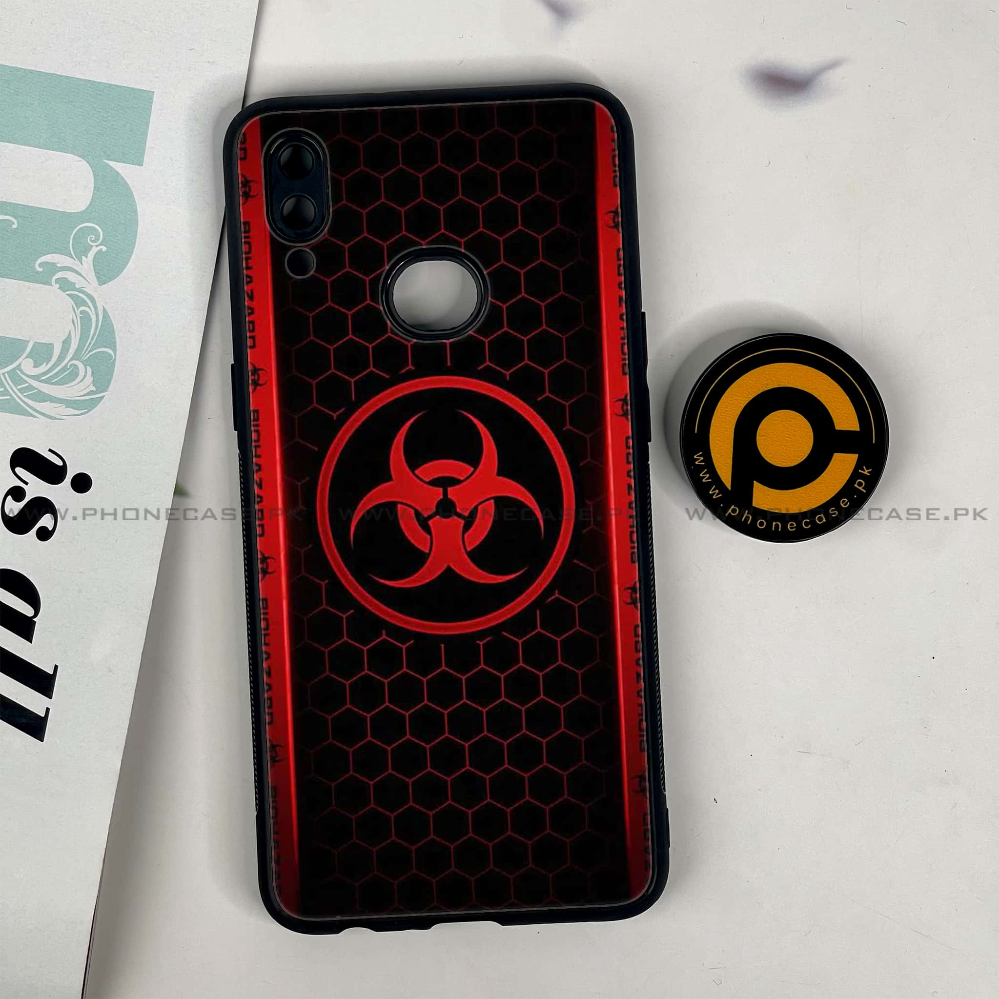 Galaxy A10s - Biohazard Sign Series - Premium Printed Glass soft Bumper shock Proof Case