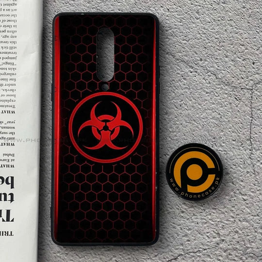 OnePlus 8 - Biohazard Sign Design 5 - Premium Printed Glass soft Bumper shock Proof Case CS-51466