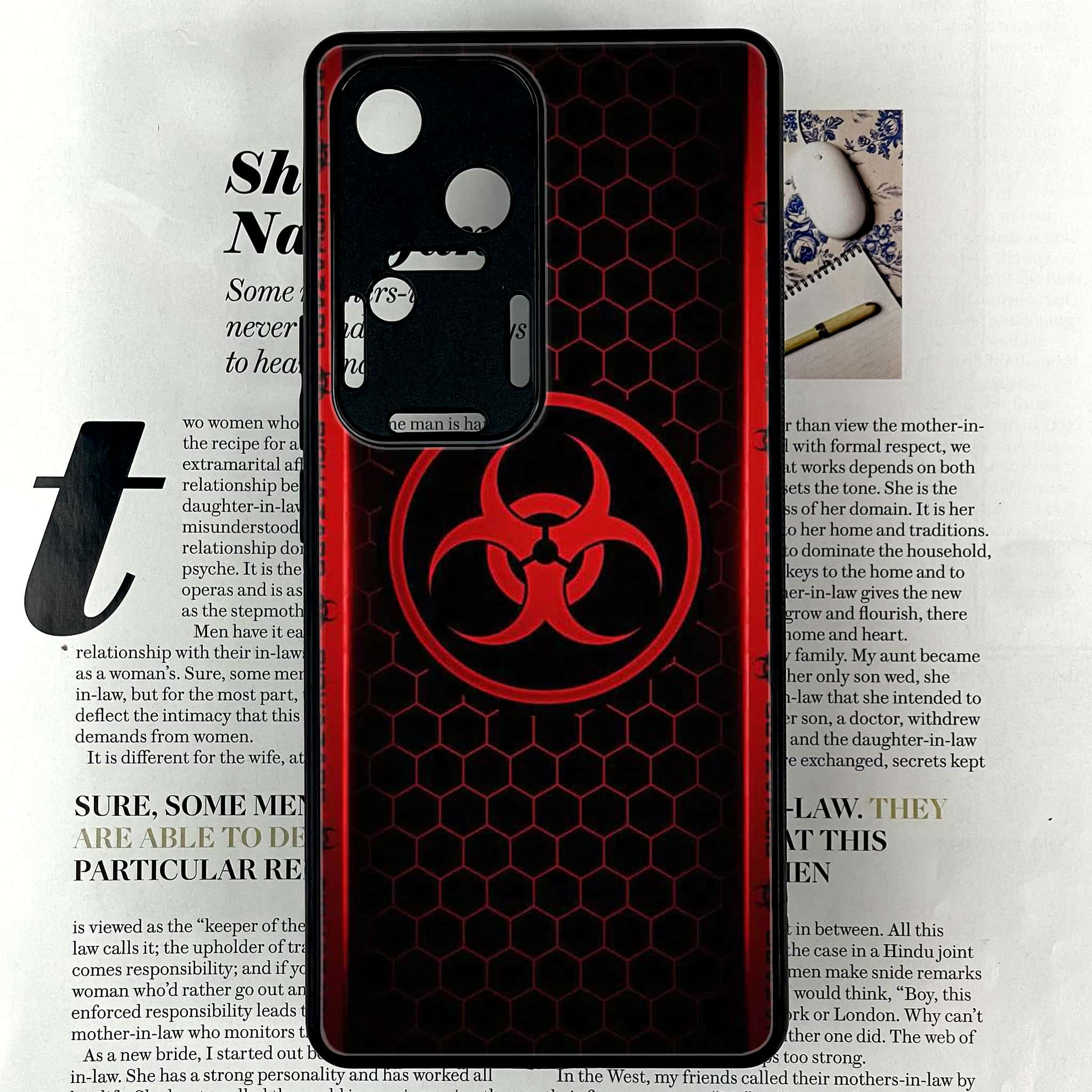 Vivo V30 - Biohazard Sign Series - Premium Printed Glass soft Bumper shock Proof Case