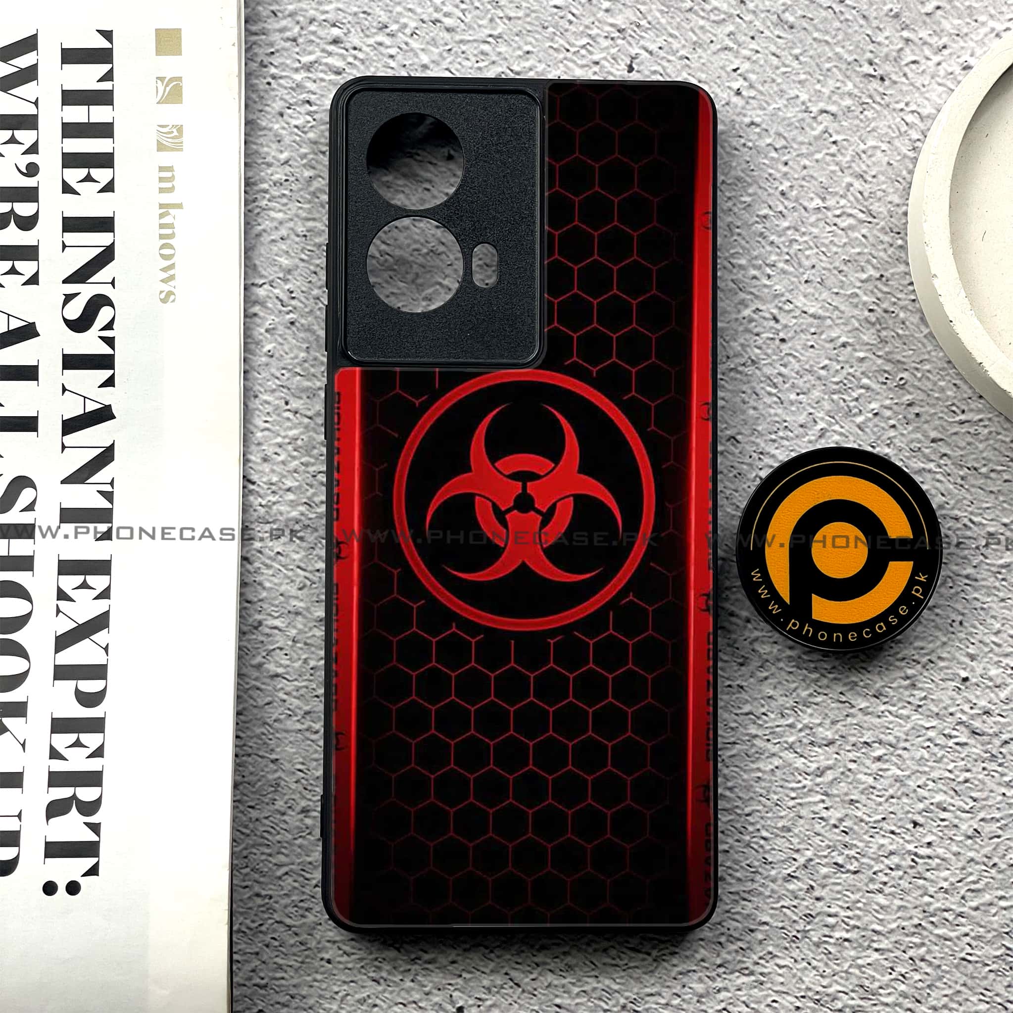 Moto G85 - Biohazard Sign Series - Premium Printed Glass soft Bumper shock Proof Case