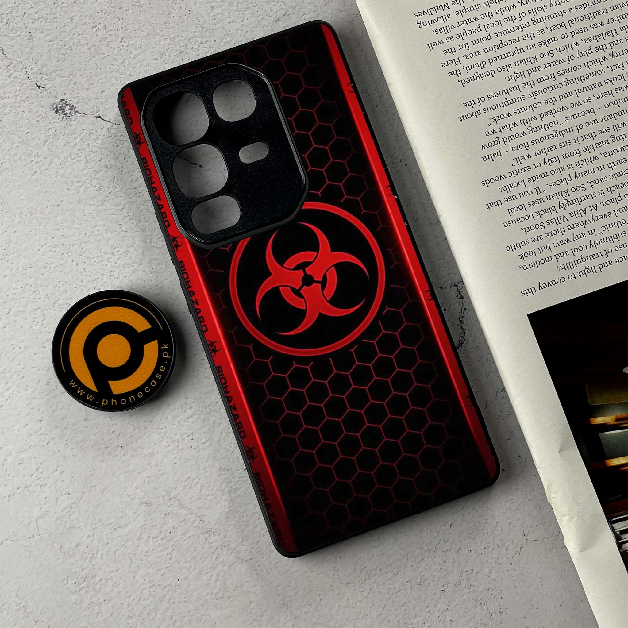 Infinix Note 50 - Biohazard Sign Series - Premium Metal Printed Soft Bumper Shockproof Case