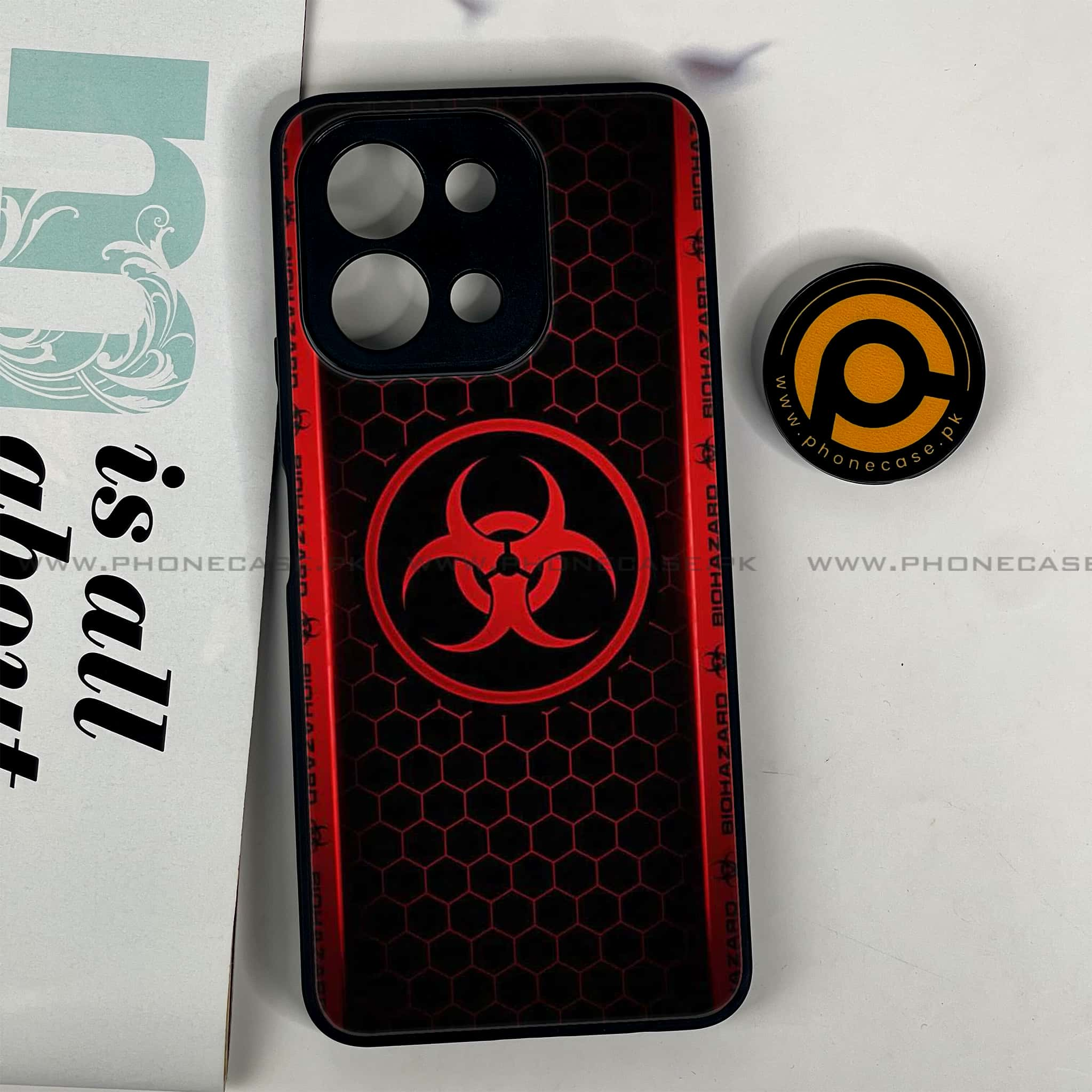 Vivo Y28 - Biohazard Sign Series - Premium Printed Glass soft Bumper shock Proof Case