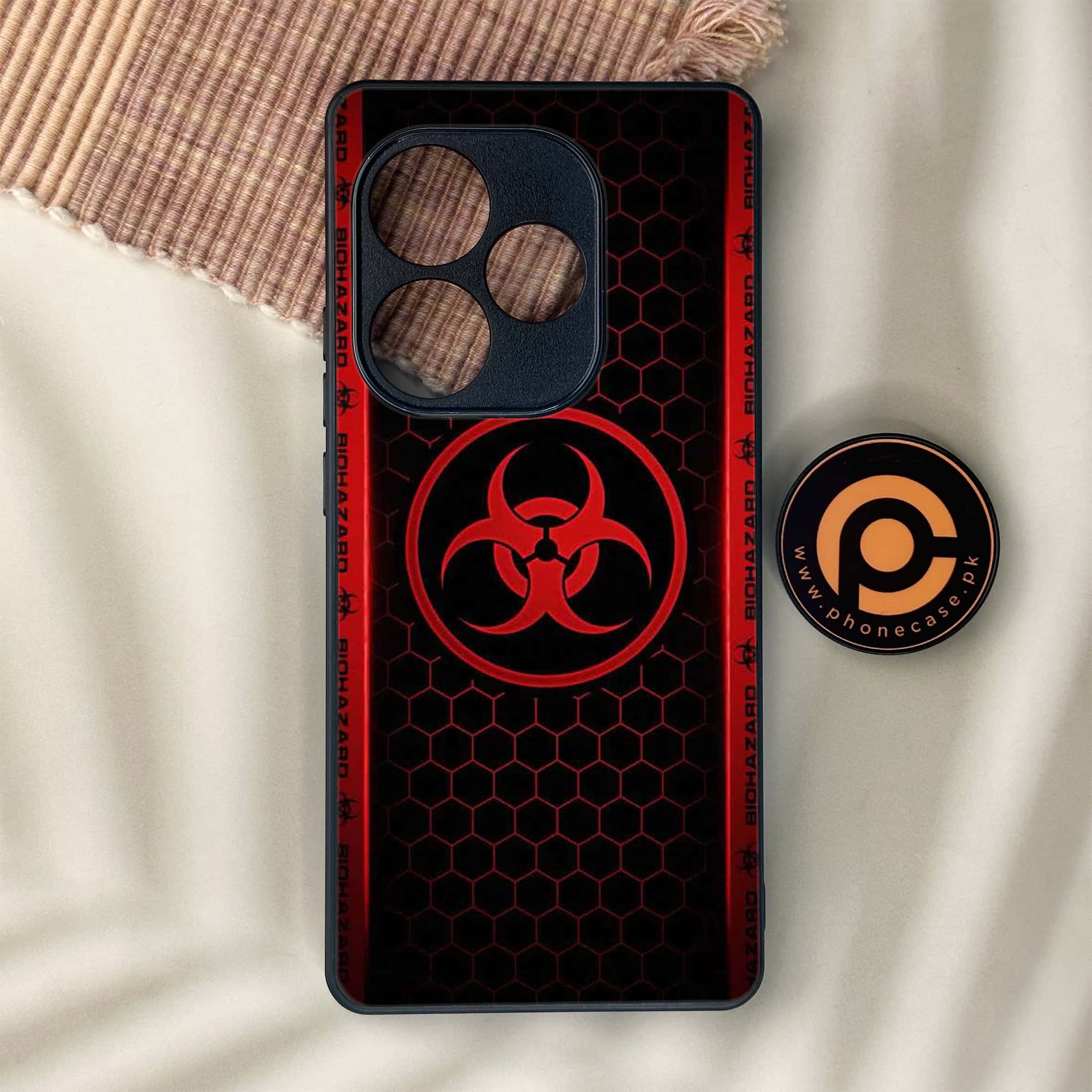 Realme GT 6 - Biohazard Sign Series - Premium Metal Printed soft Bumper shock Proof Case