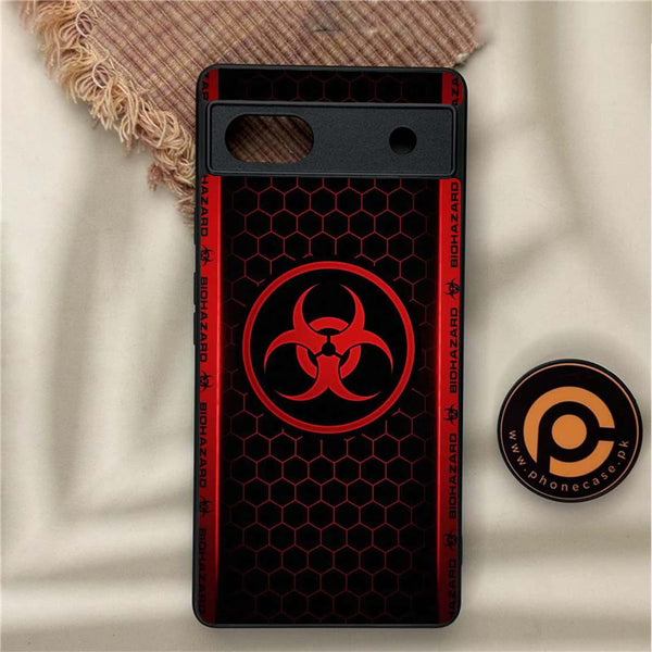 Google Pixel 6A - Biohazard Sign Design 5- Premium Metal Printed soft Bumper Shock Proof Case CS-44017