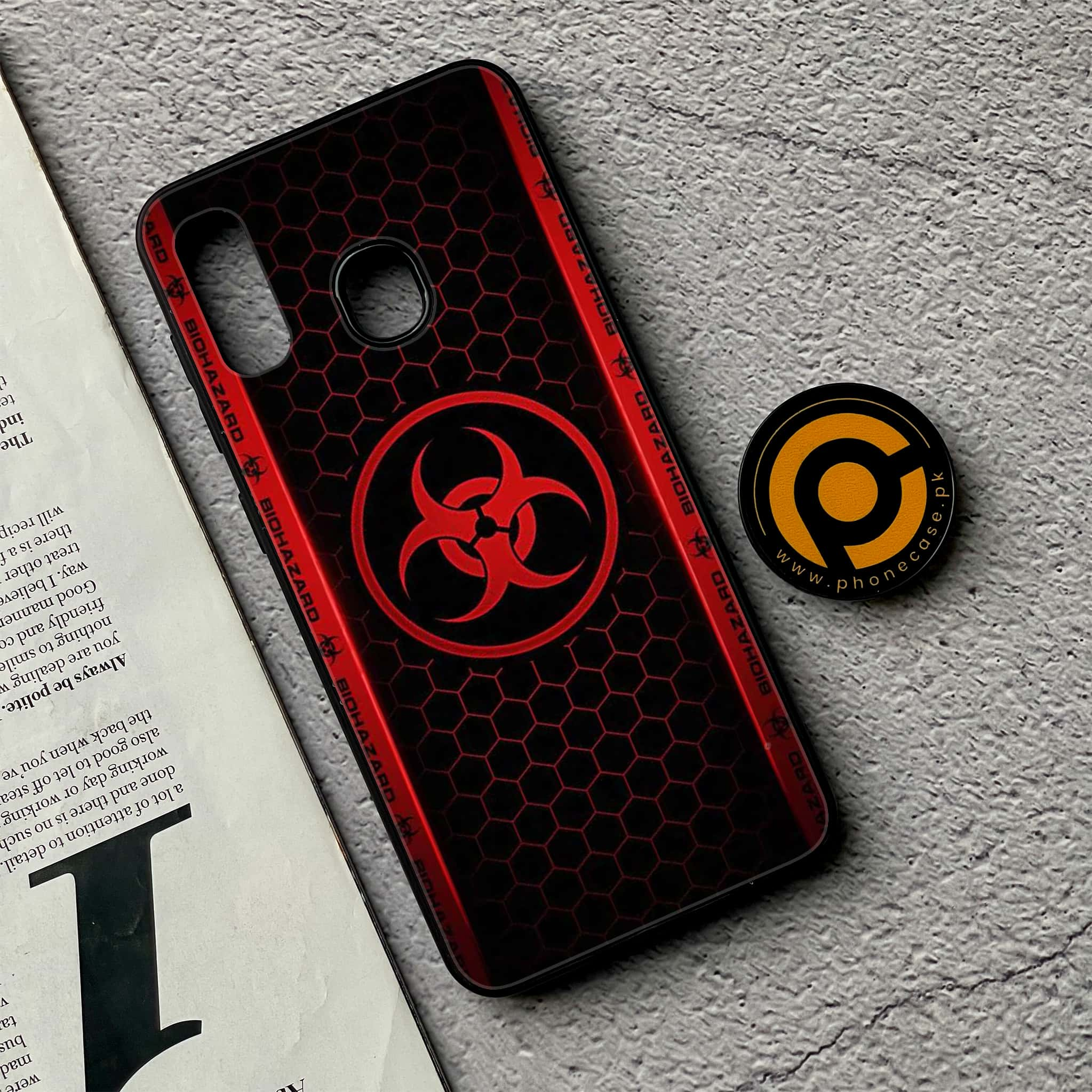 Galaxy A20/A30 - Biohazard Sign Series - Premium Printed Glass soft Bumper shock Proof Case