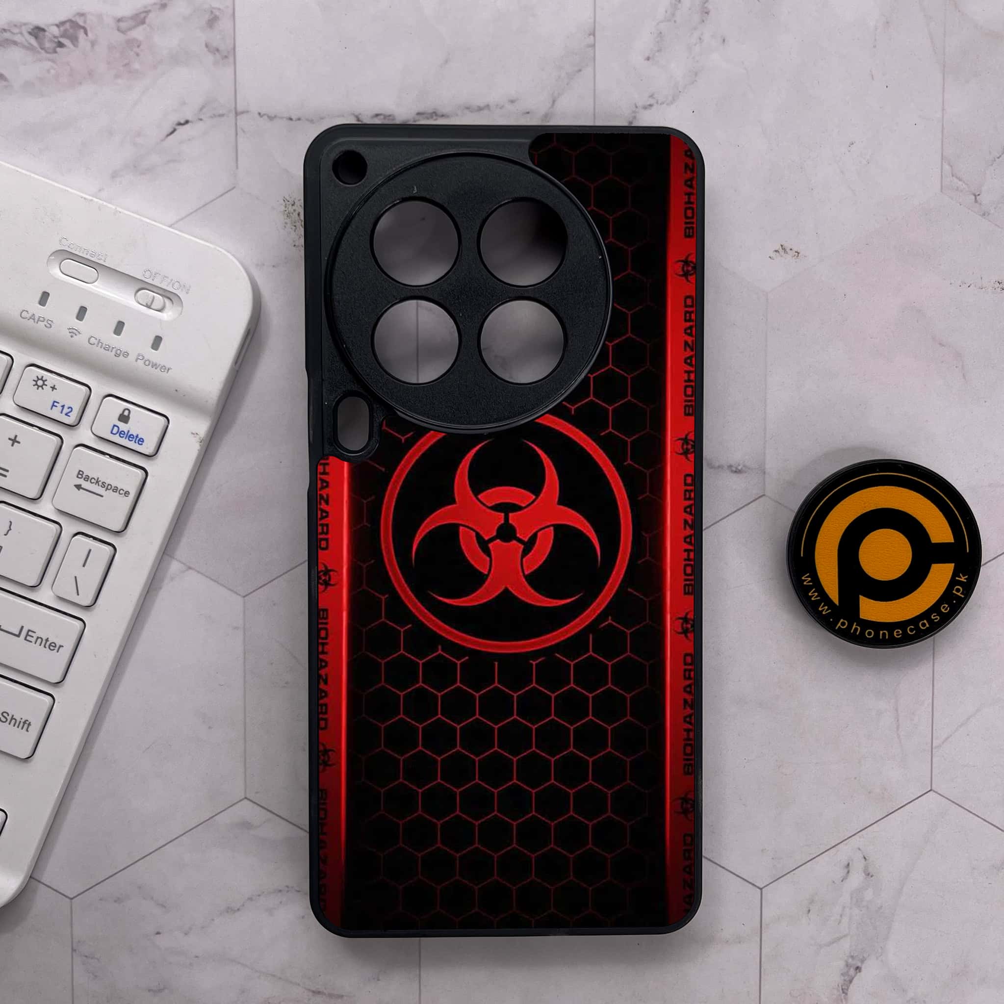 Tecno Camon 30 Premier - Biohazard Sign Series - Premium Metal Printed soft Bumper shock Proof Case