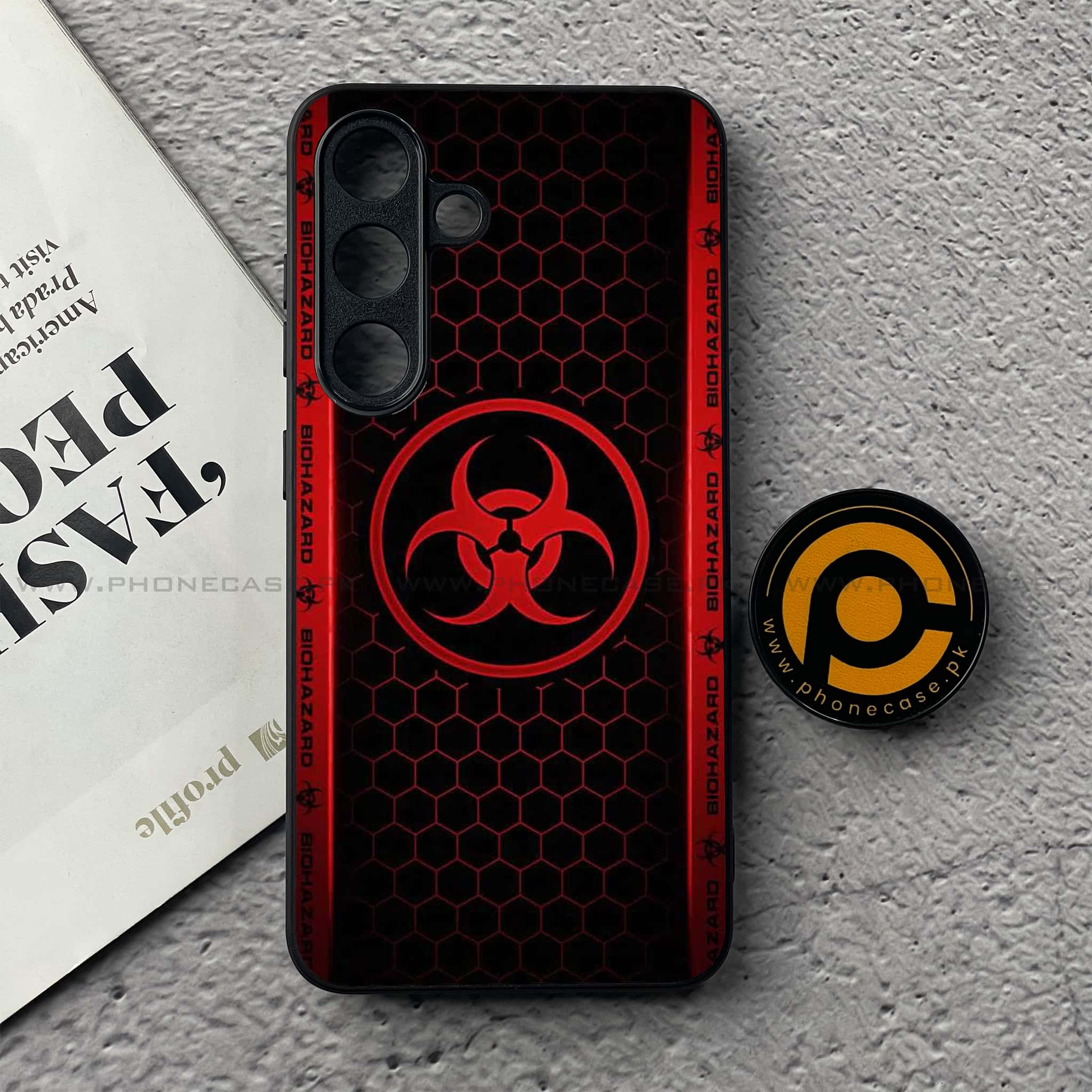 Samsung Galaxy S25 FE - Biohazard Sign Series - Premium Metal Printed soft Bumper shock Proof Case