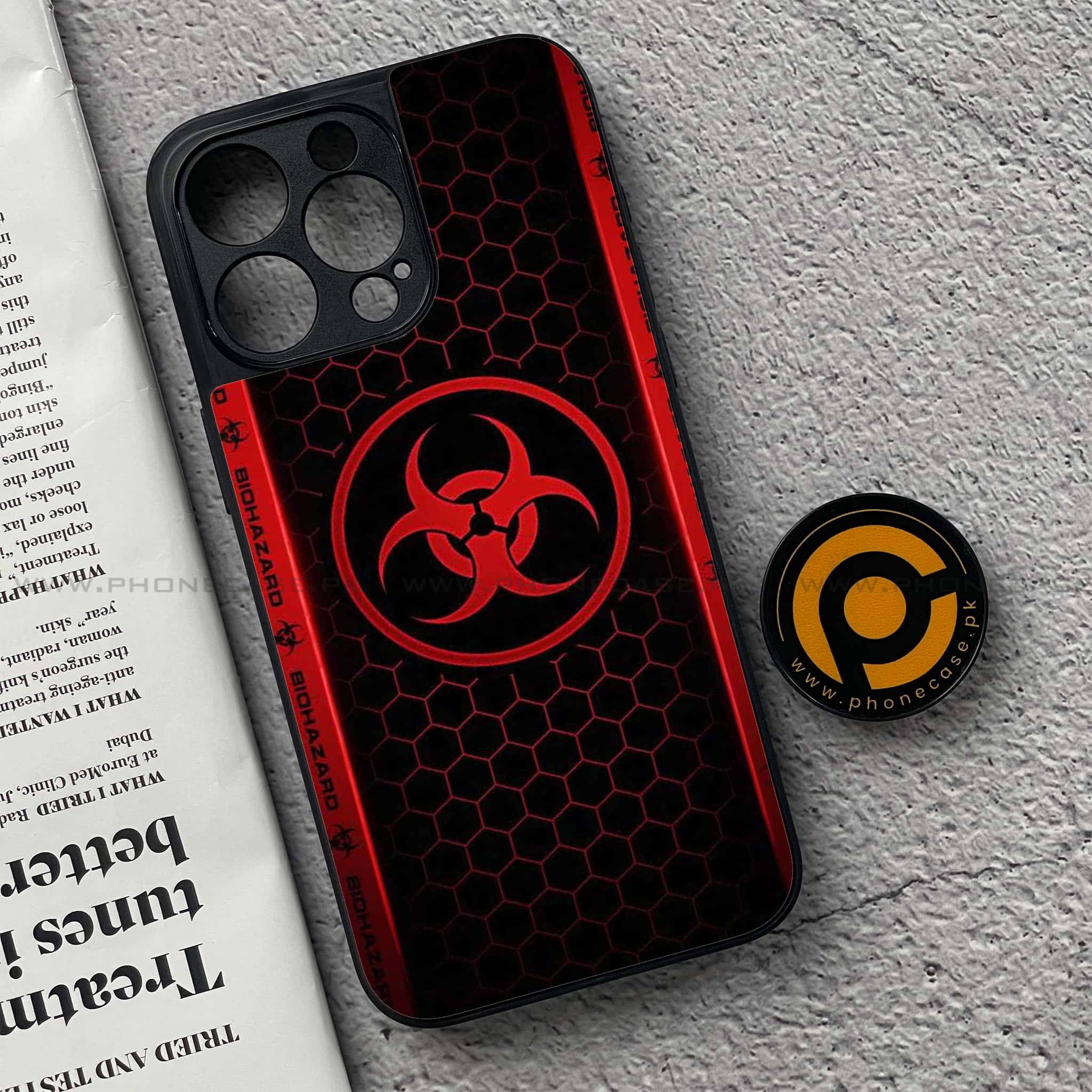 iPhone 15 Pro - Biohazard Sign Series - Premium Metal Printed soft Bumper shock Proof Case