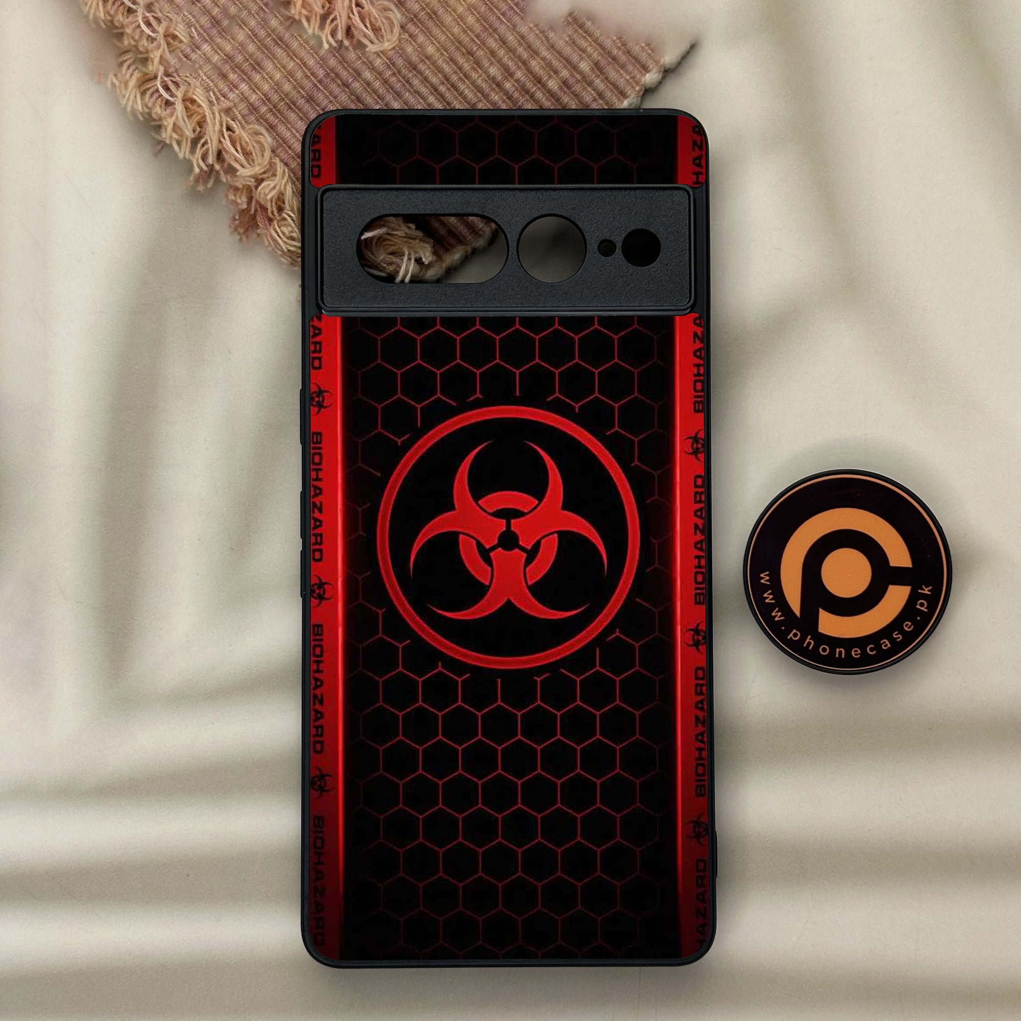 Google Pixel 7 Pro - Biohazard Sign Series - Premium Metal Printed soft Bumper Shock Proof Case