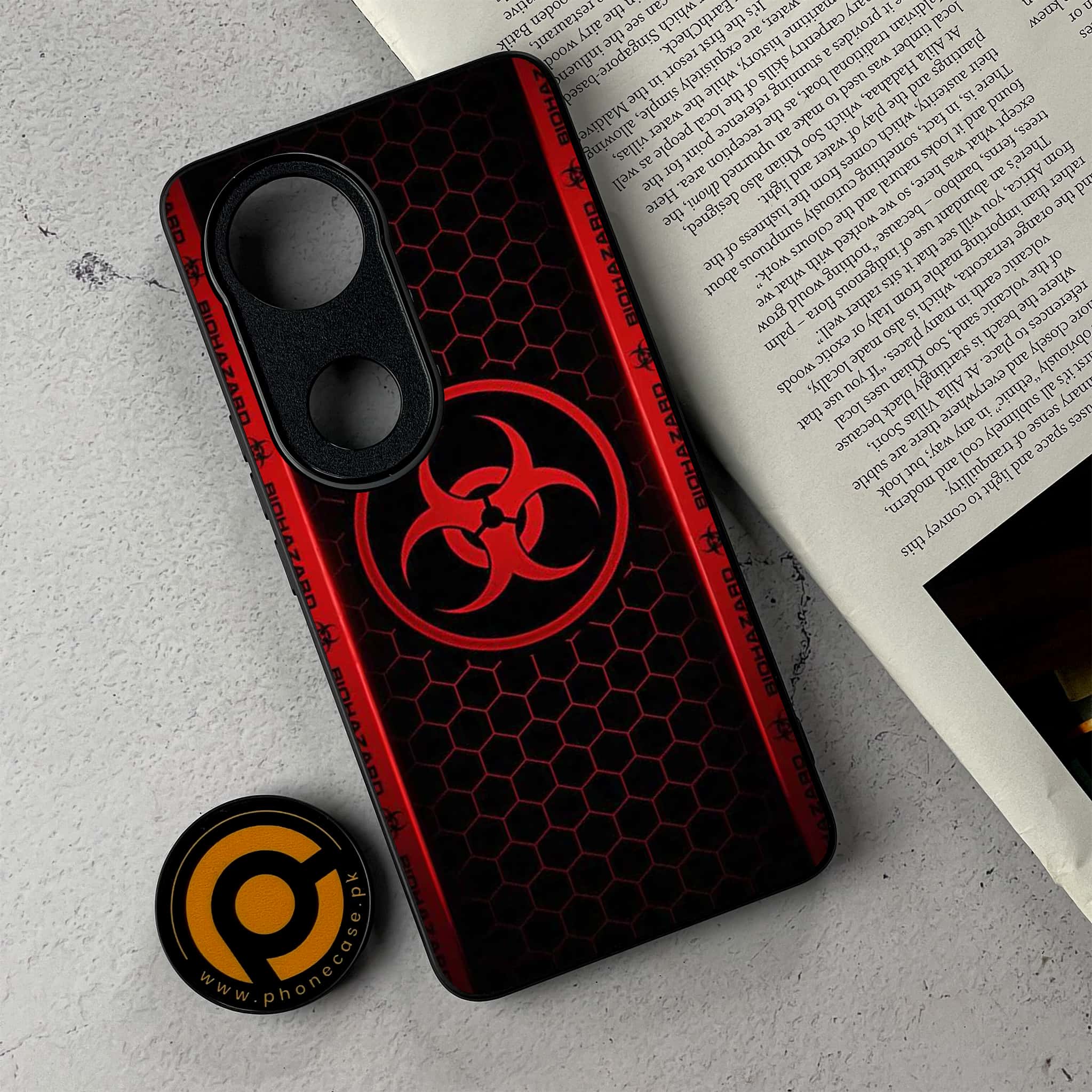 Vivo V50 -  Biohazard Sign Series - Premium Metal Printed Soft Bumper Shockproof Case