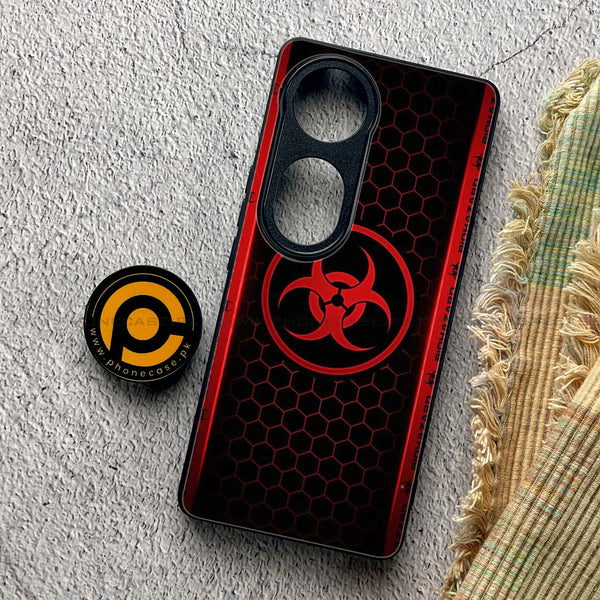 Vivo V40 - Biohazard Sign Design 5 - Premium Printed Glass soft Bumper shock Proof Case CS-23464