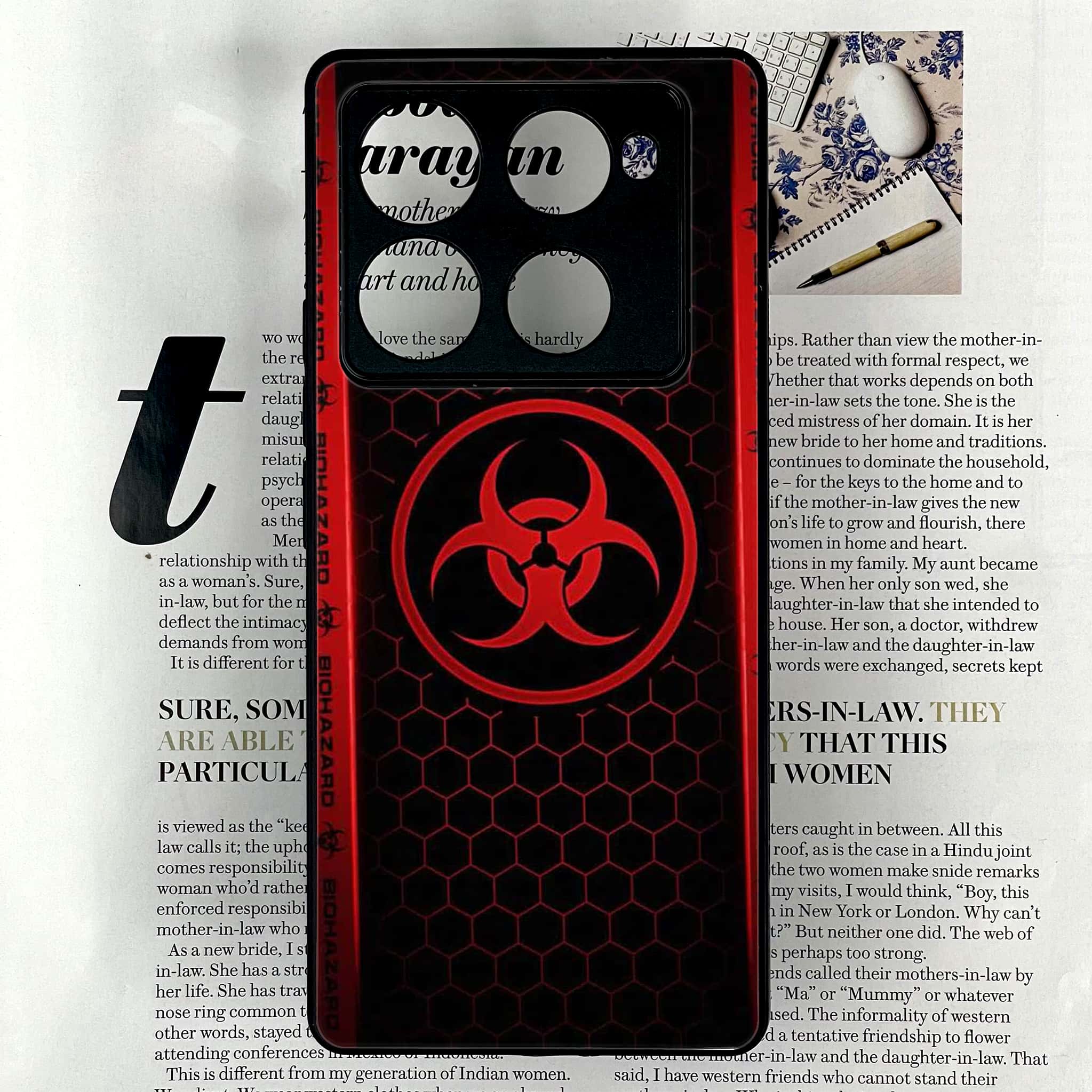 Infinix Note 40 Pro Plus - Biohazard Sign Series - Premium Metal Printed soft Bumper shock Proof Case