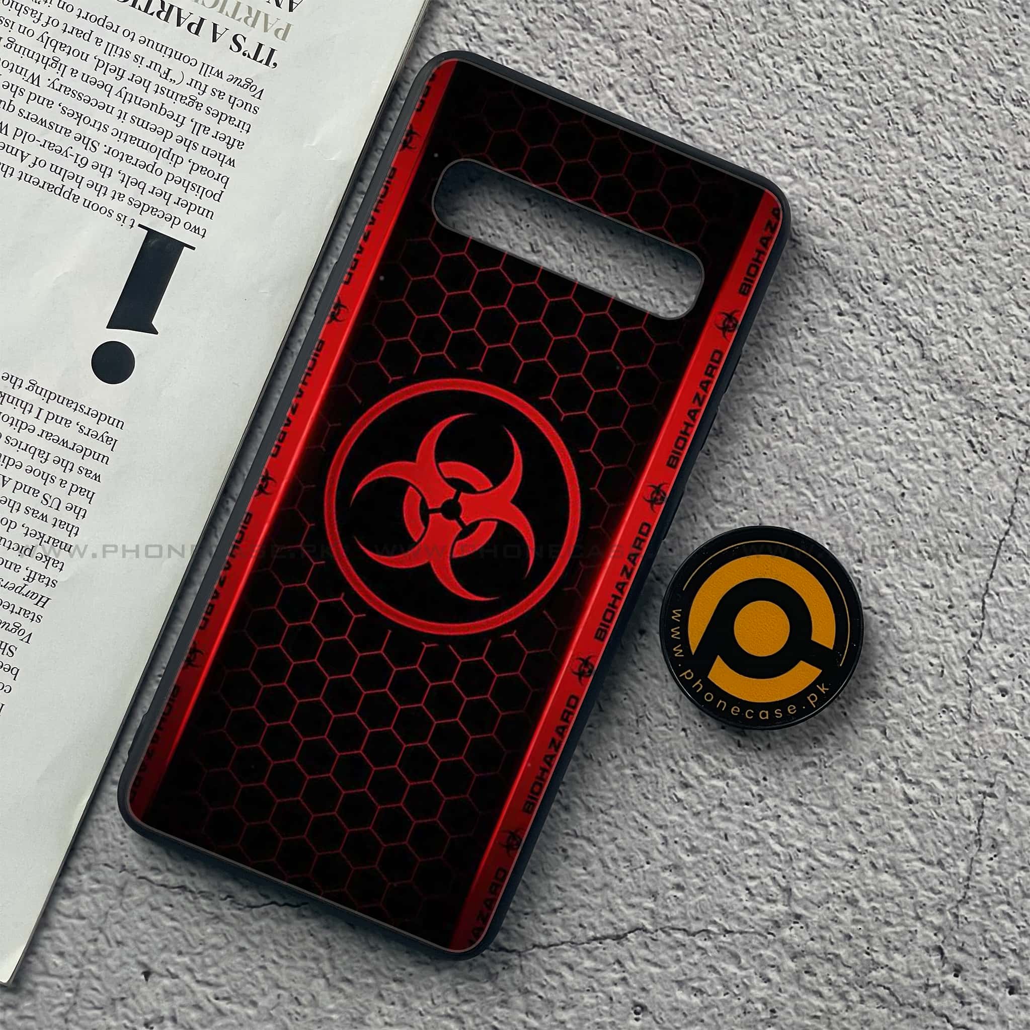 Samsung Galaxy S10 5G  - Biohazard Sign - Premium Printed Glass soft Bumper shock Proof Case