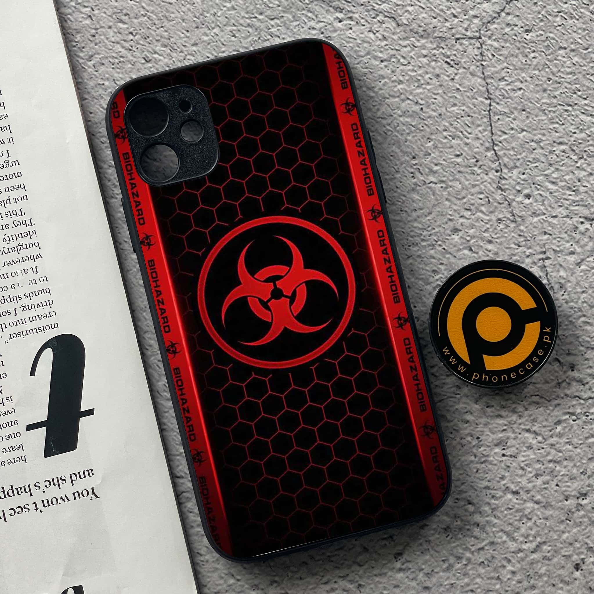 iPhone 11  Biohazard Sign  Premium Printed Glass soft Bumper shock Proof Case