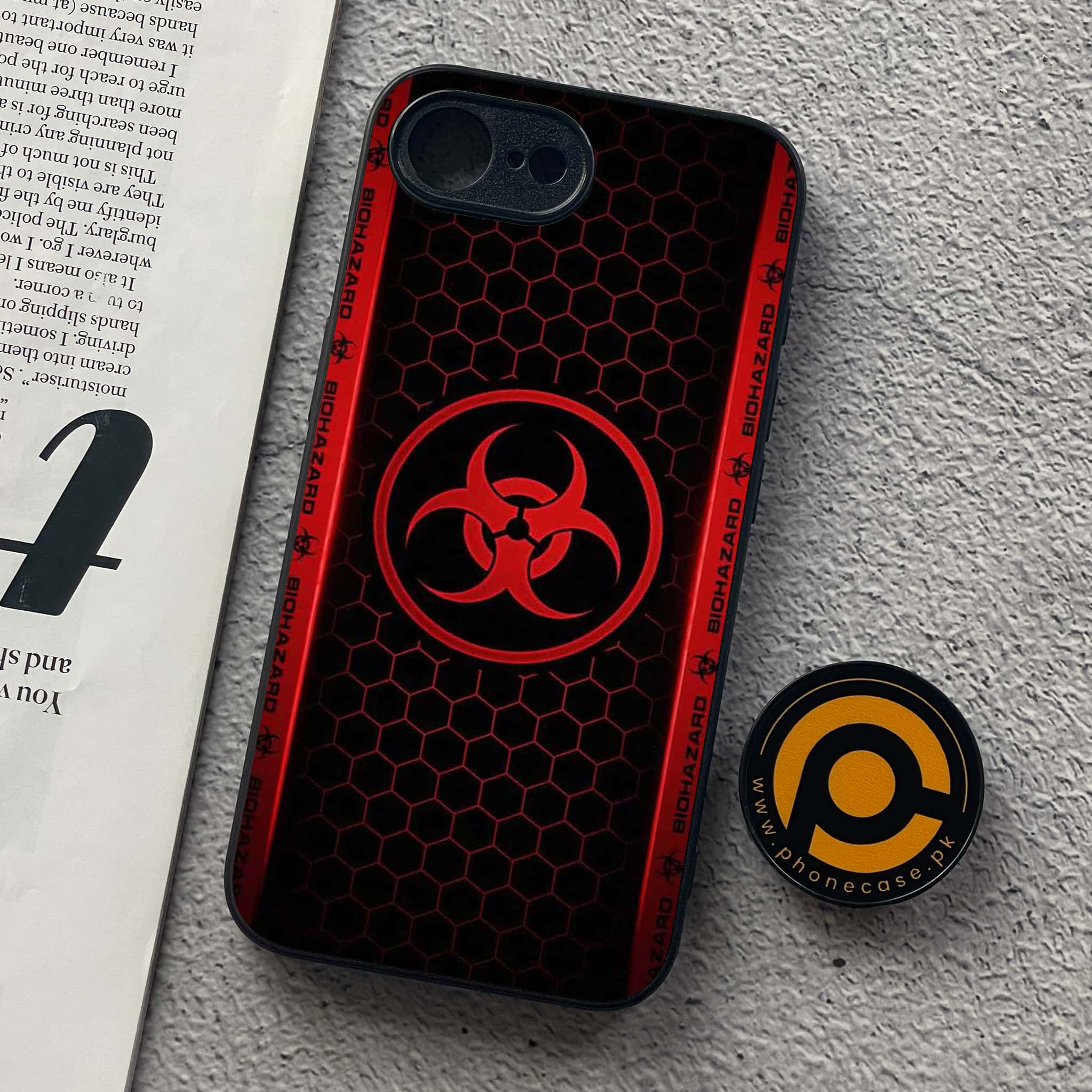 iPhone 16e - Biohazard Sign Series - Premium Metal  Printed soft Bumper shock Proof Case