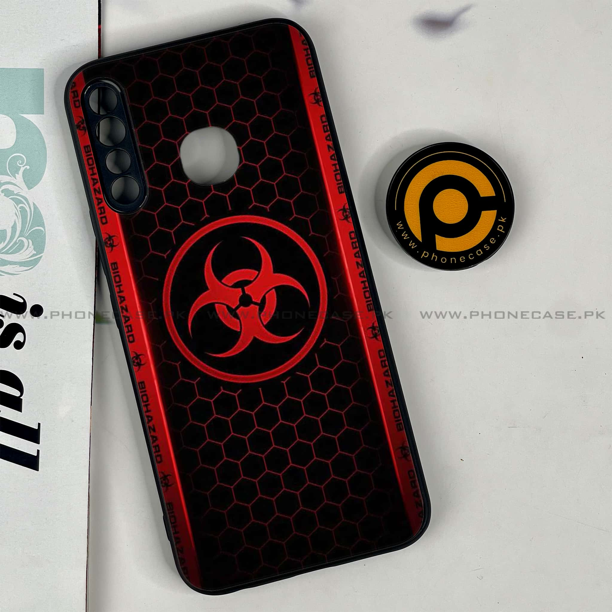 Infinix Hot 8 Lite - Biohazard Sign Series - Premium Printed Glass soft Bumper shock Proof Case