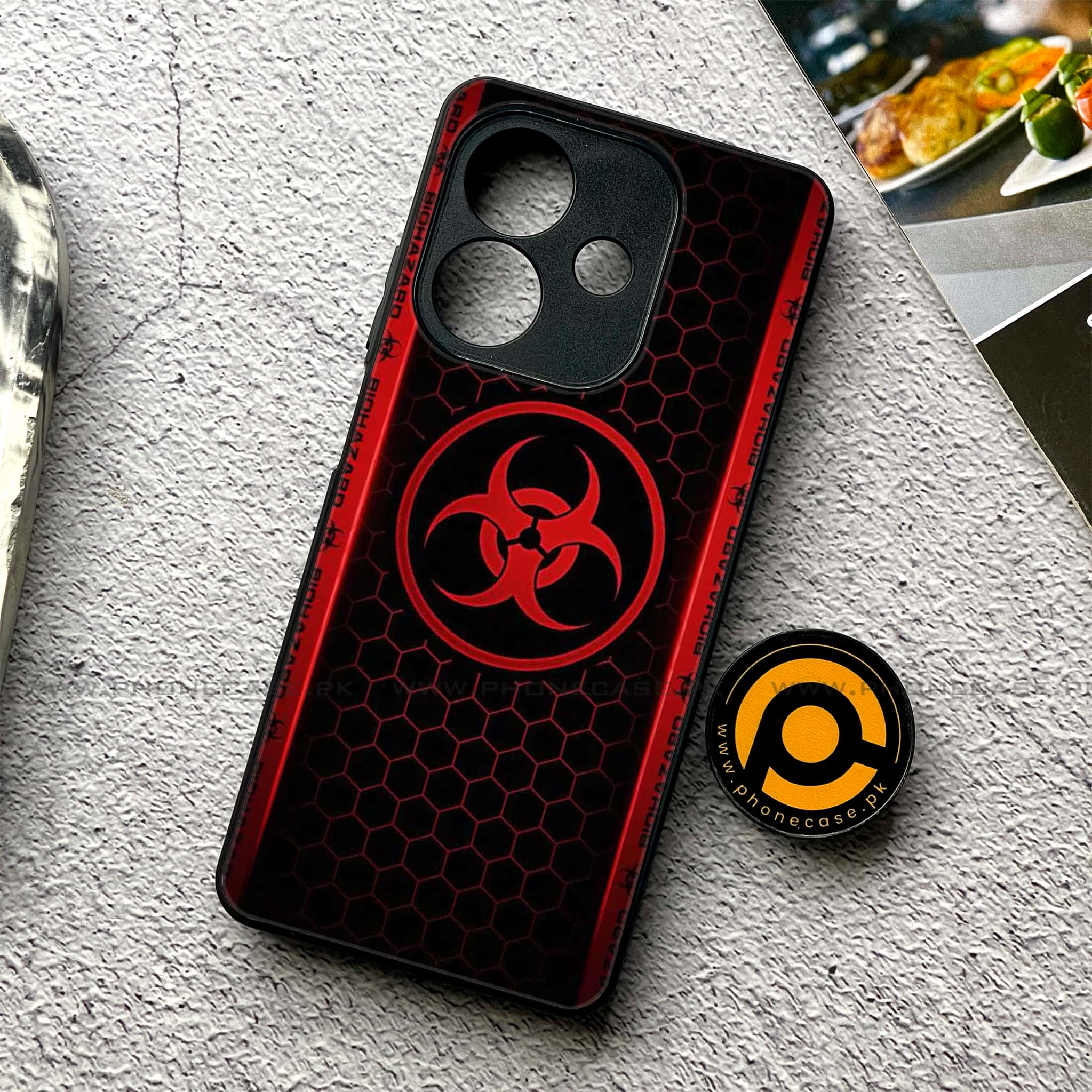 Oppo A5i - Biohazard Sign Series - Premium Metal Printed soft Bumper shock Proof Case