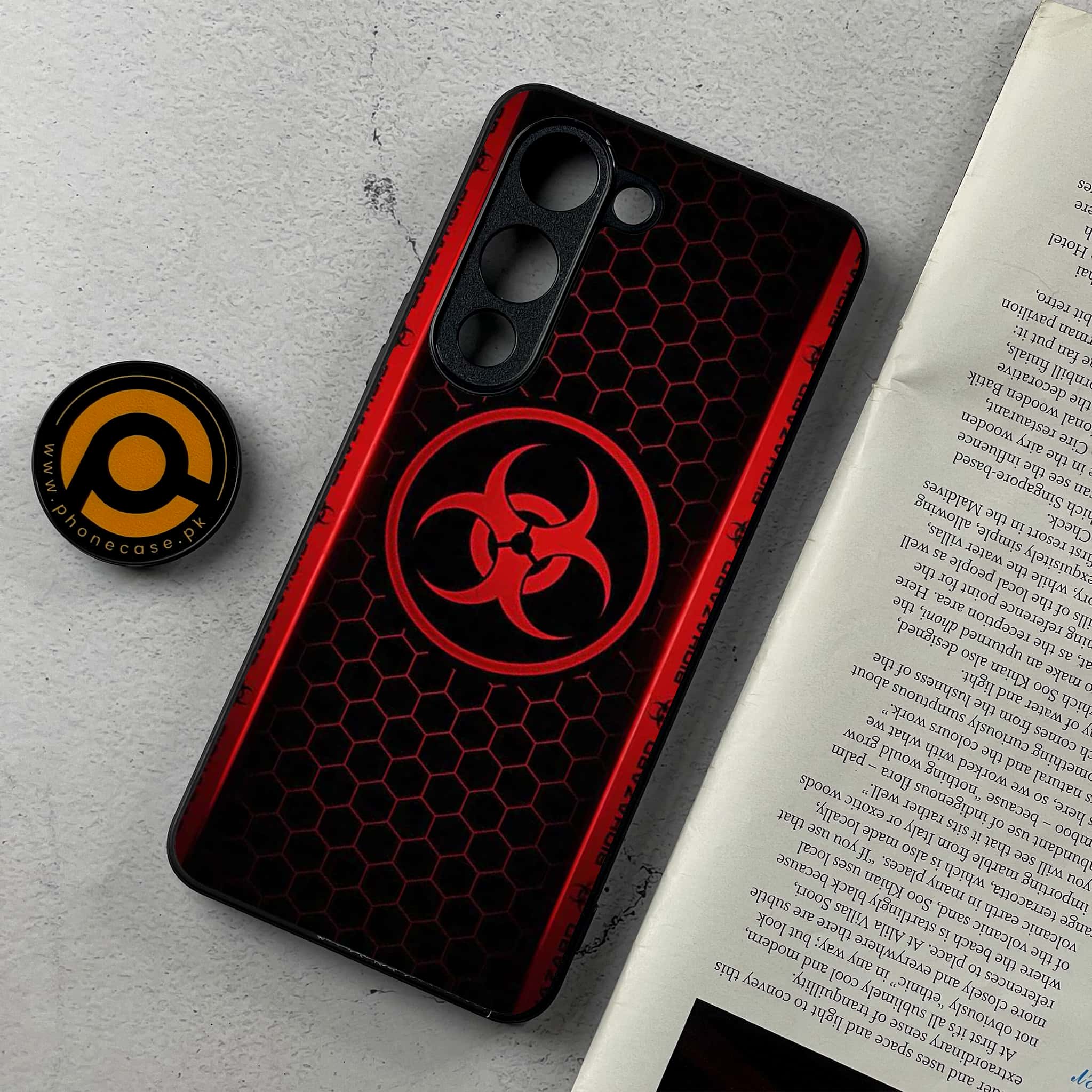 Vivo Y04 - Biohazard Sign Series - Premium Metal Printed Soft Bumper Shockproof Case