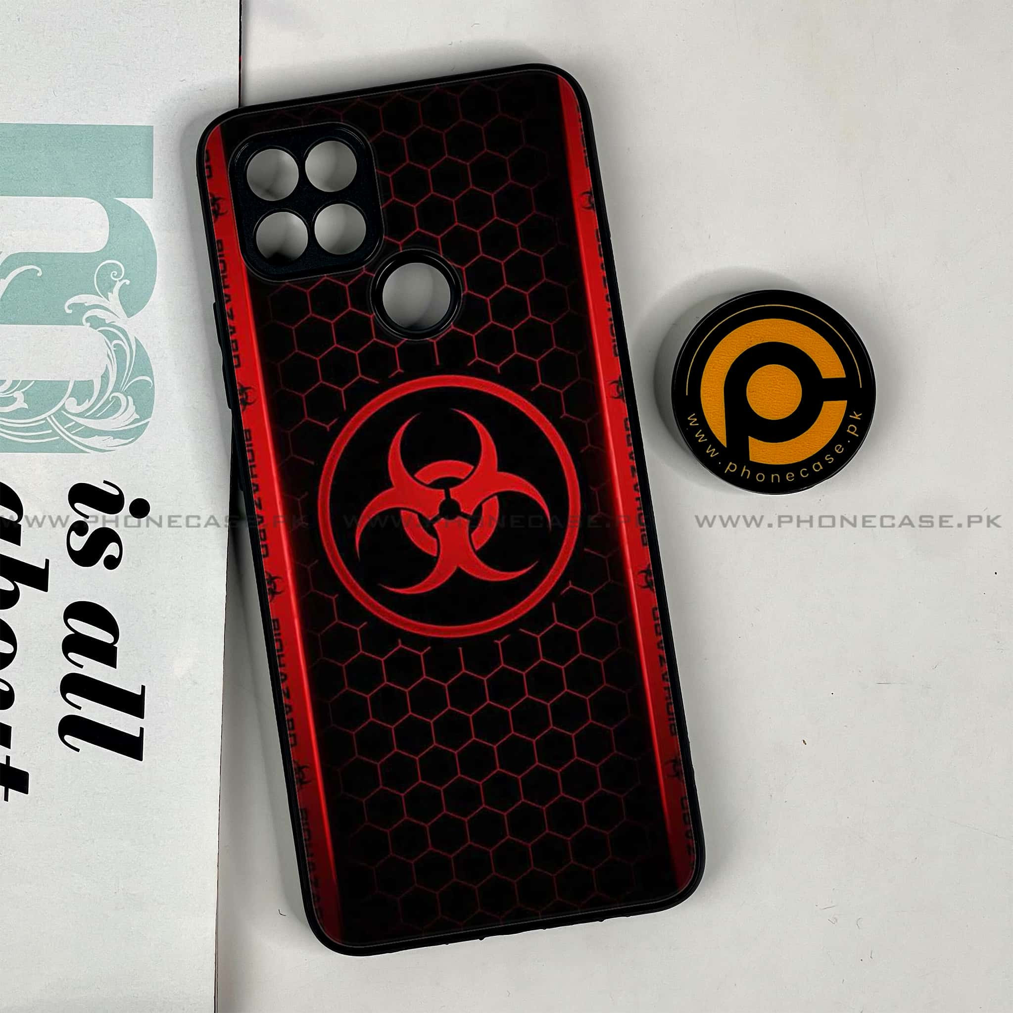 Oppo A15s - Biohazard Sign Series - Premium Printed Glass soft Bumper shock Proof Case