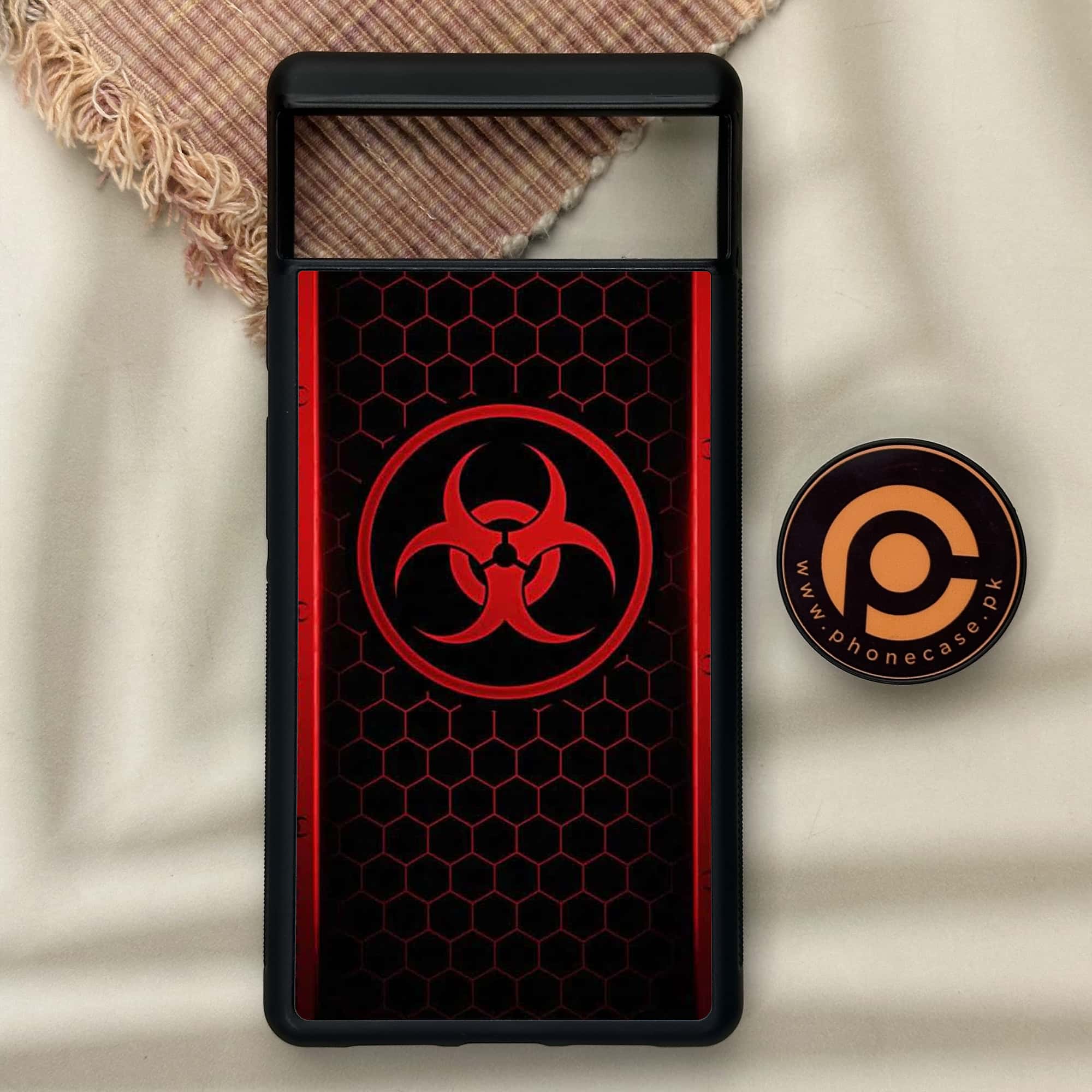 Google Pixel 6 - Biohazard Sign Series - Premium Metal Printed soft Bumper Shock Proof Case