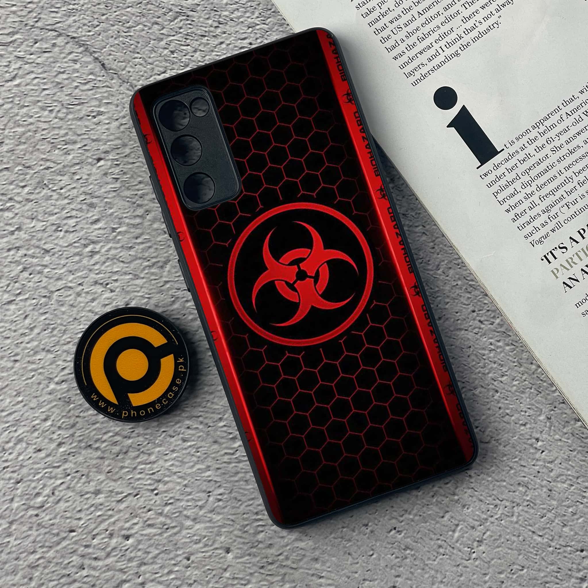 Samsung Galaxy S20 FE Biohazard Sign Series Premium Printed Glass soft Bumper shock Proof Case