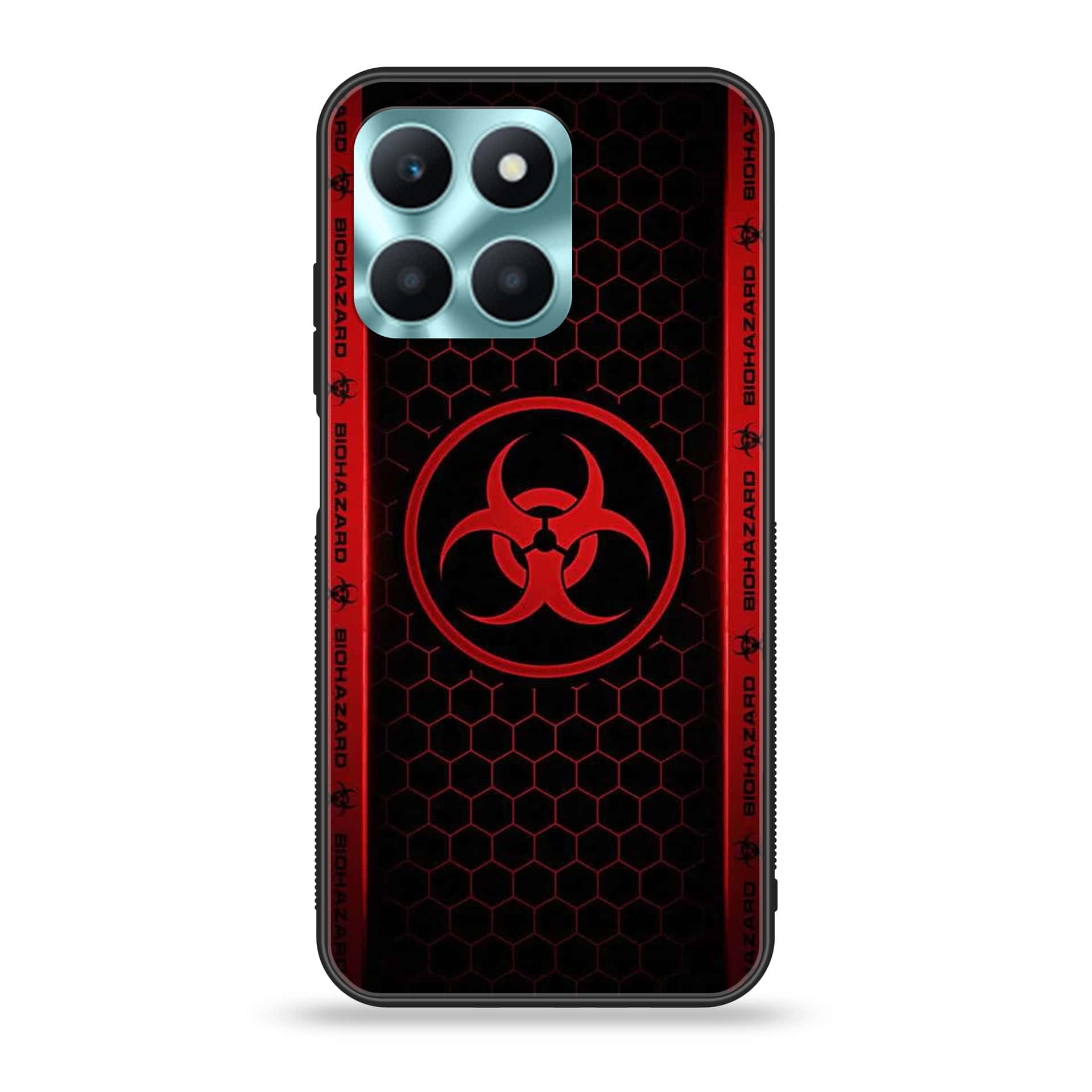Honor X6a - Biohazard Sign Series - Premium Printed Glass soft Bumper shock Proof Case