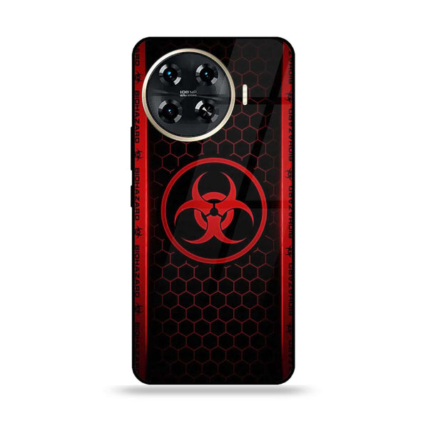 Tecno Spark 20 pro plus - Biohazard Sign Design 5 - Premium Printed Glass soft Bumper shock Proof Case CS-26059