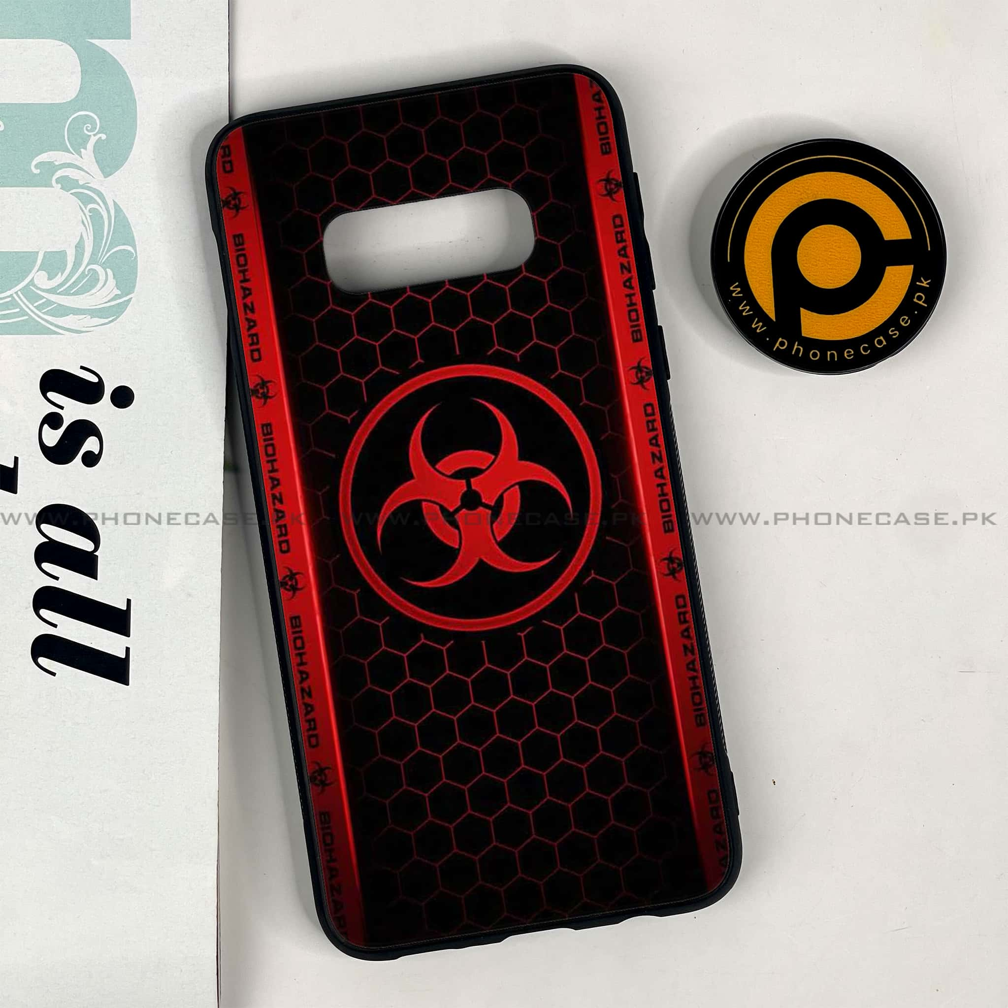 Galaxy S10e - Biohazard Sign Series - Premium Printed Glass soft Bumper shock Proof Case