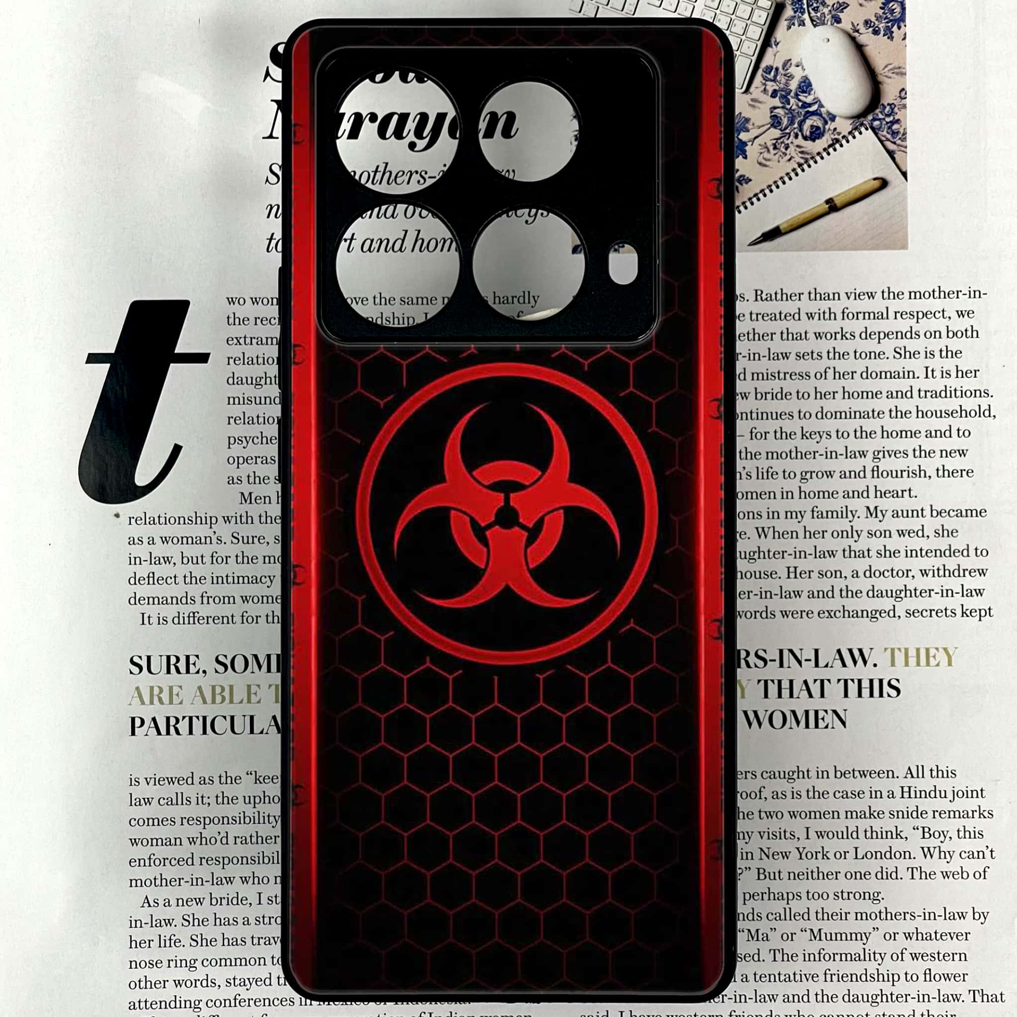 Infinix Note 40 4G - Biohazard Sign Series - Premium Printed Glass soft Bumper shock Proof Case