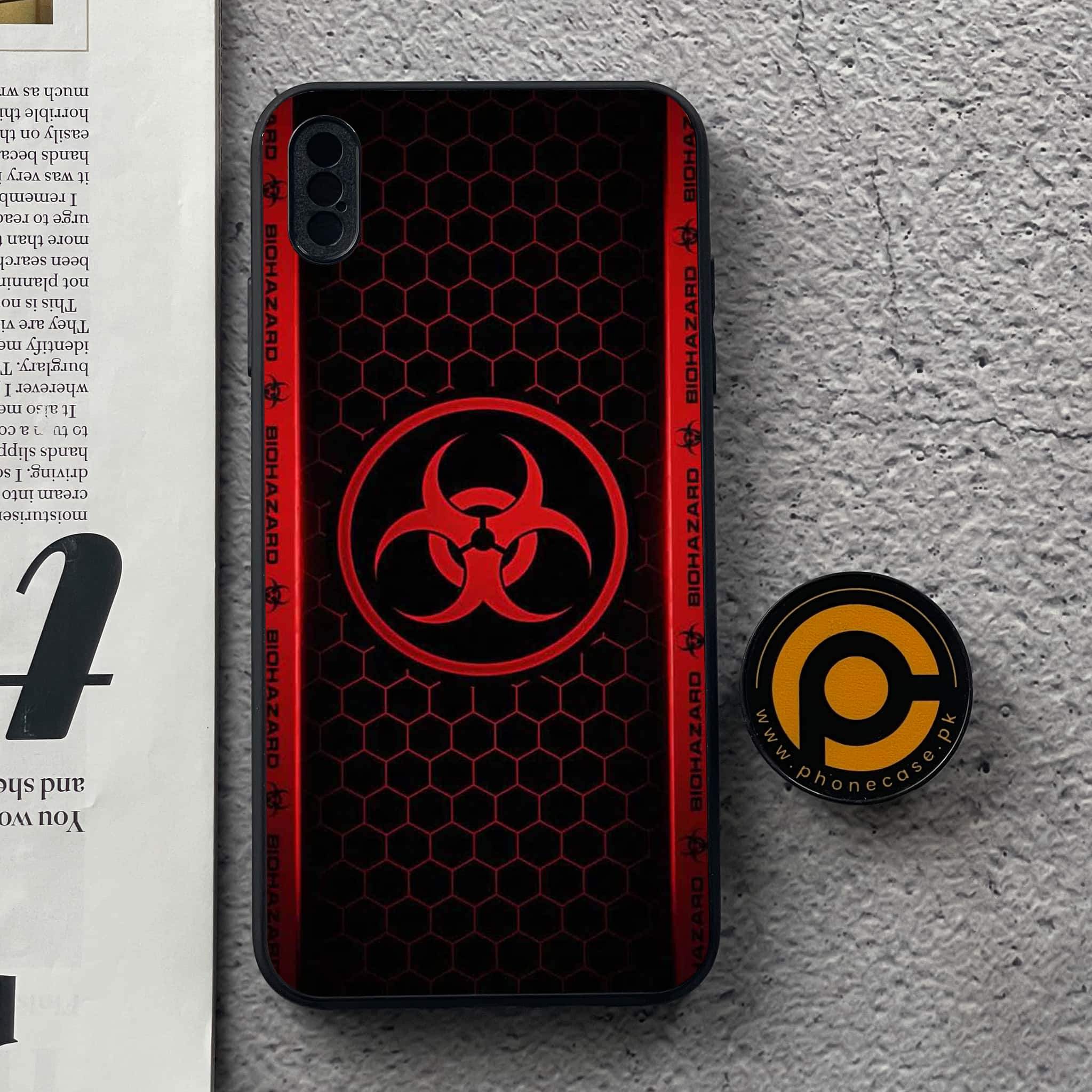 iPhone XS Max - Biohazard Sign Series - Premium Metal Printed soft Bumper shock Proof Case
